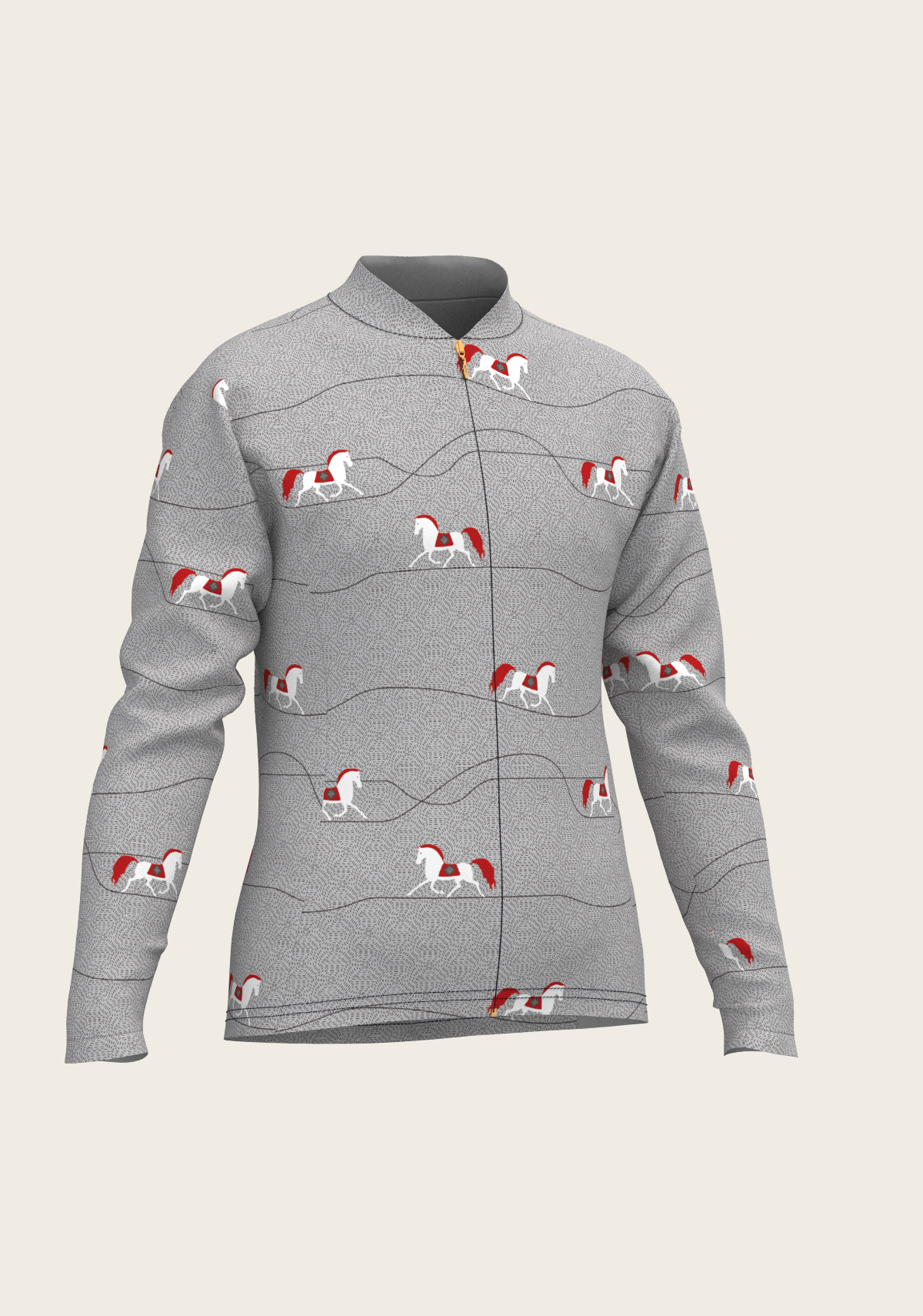Espoir - Red Horse on Grey Mountain Children's Long Sleeve Shirt