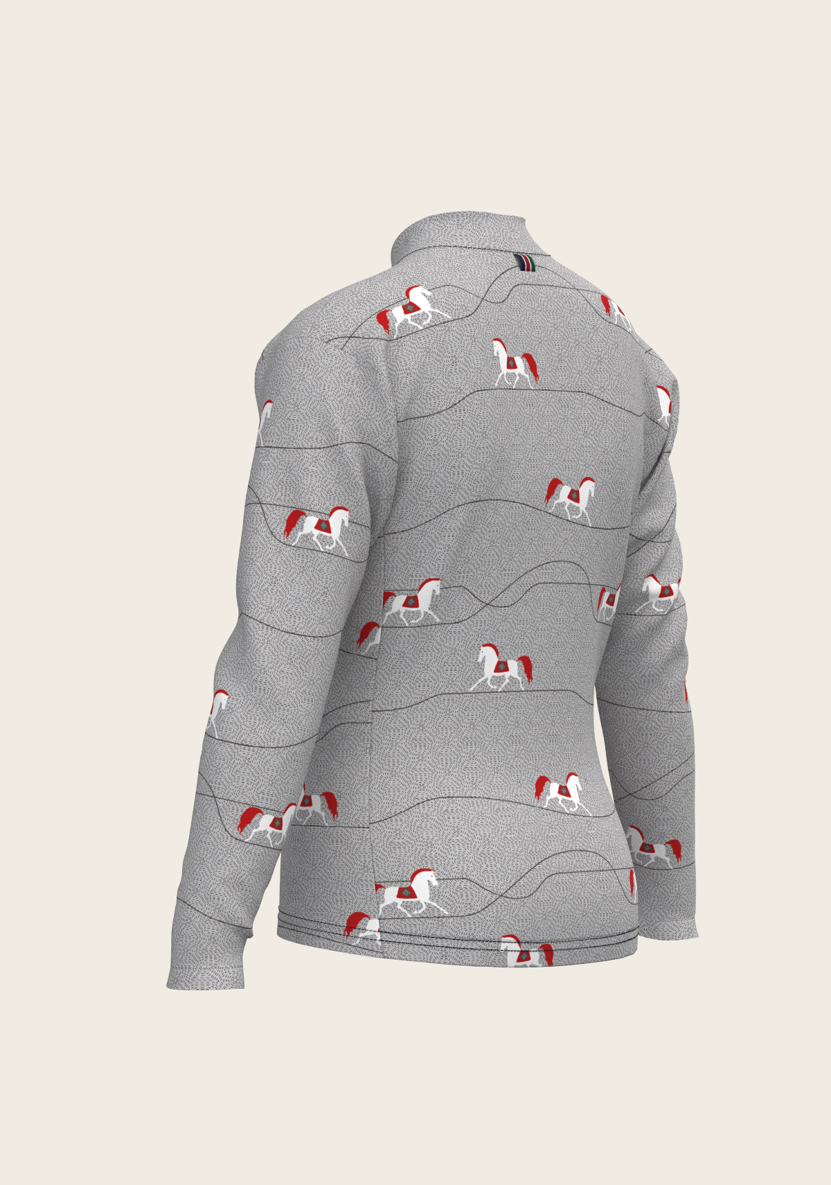 Espoir - Red Horse on Grey Mountain Children's Long Sleeve Shirt