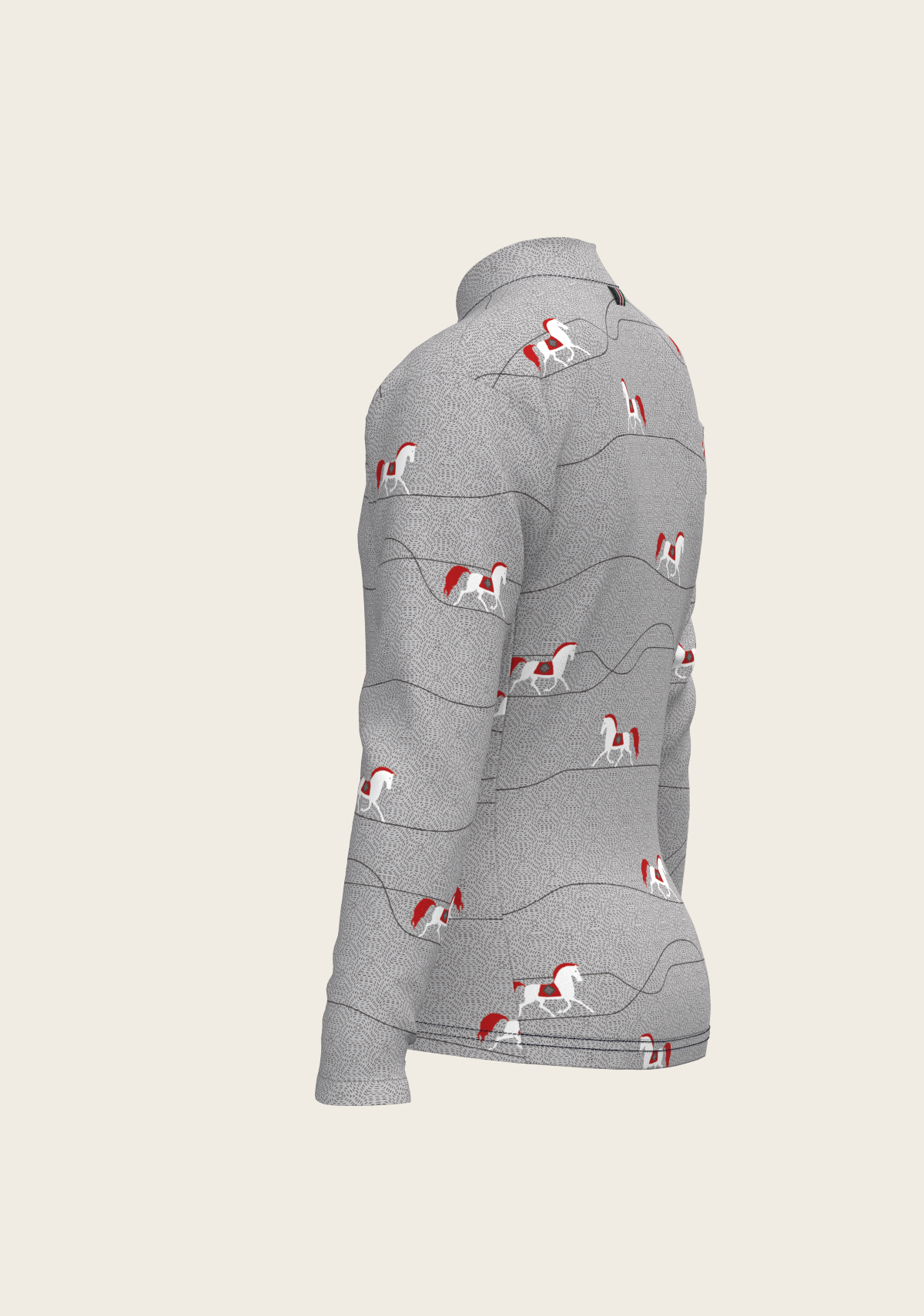 Espoir - Red Horse on Grey Mountain Children's Long Sleeve Shirt