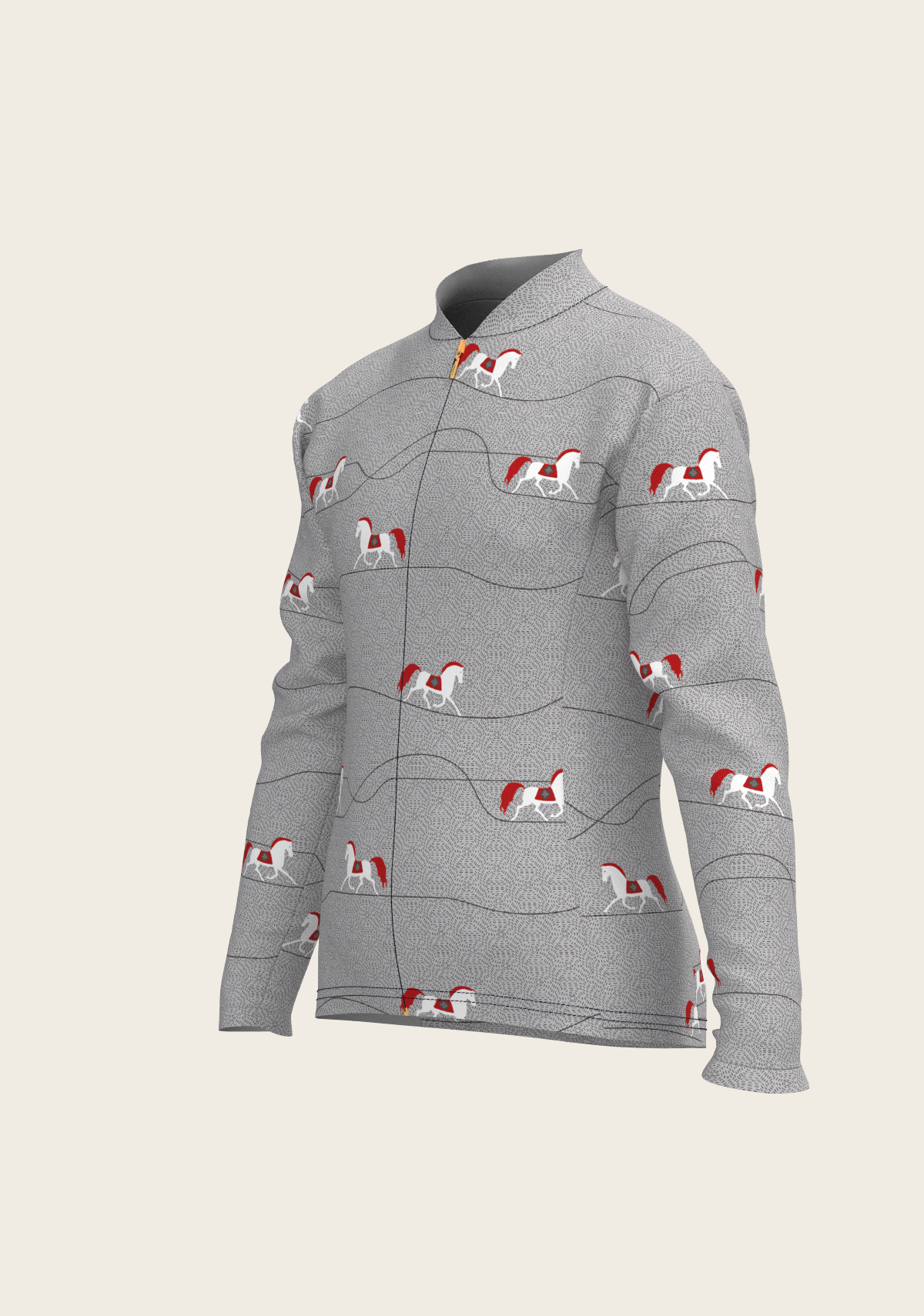Espoir - Red Horse on Grey Mountain Children's Long Sleeve Shirt