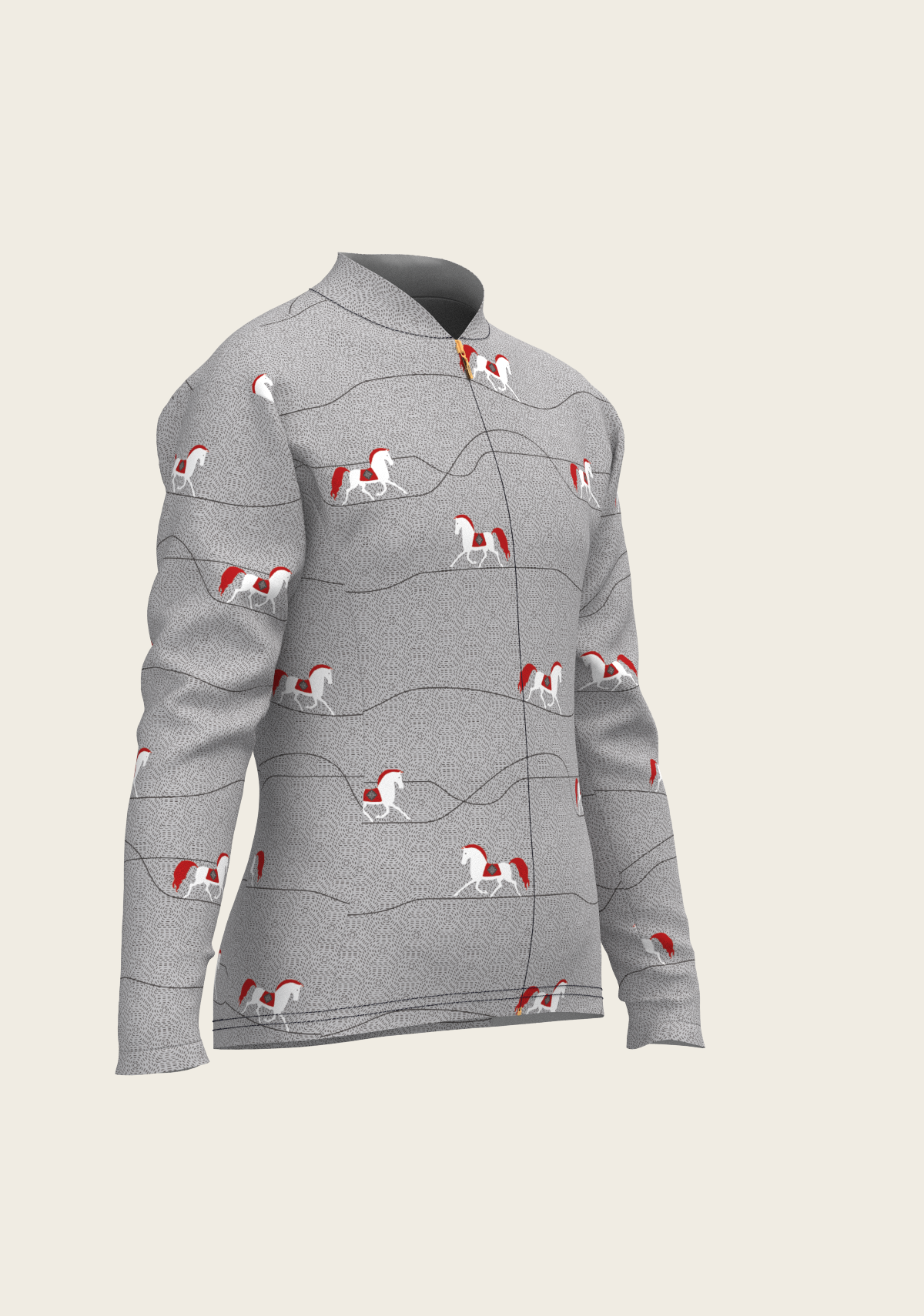 Espoir - Red Horse on Grey Mountain Children's Long Sleeve Shirt