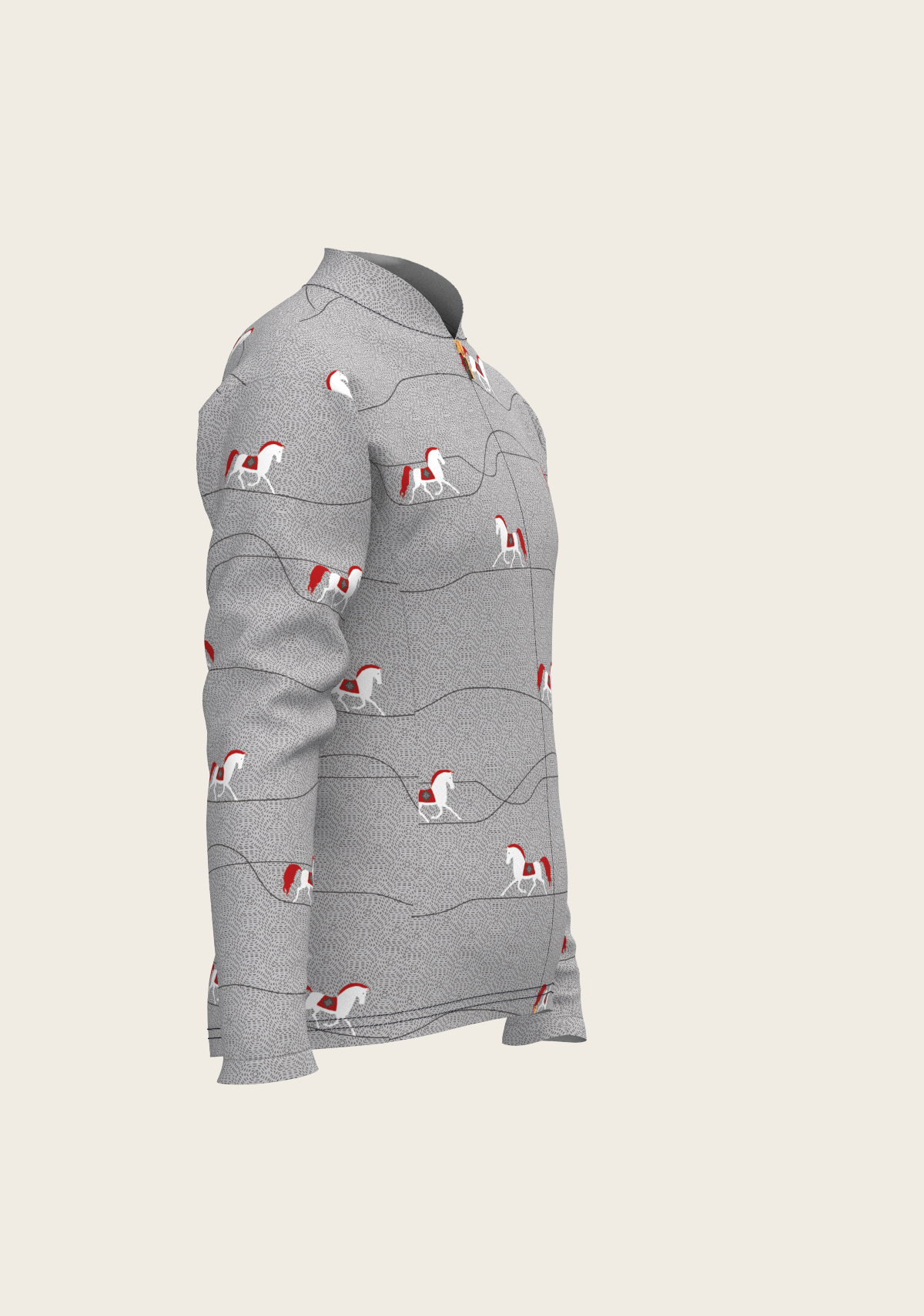 Espoir - Red Horse on Grey Mountain Children's Long Sleeve Shirt