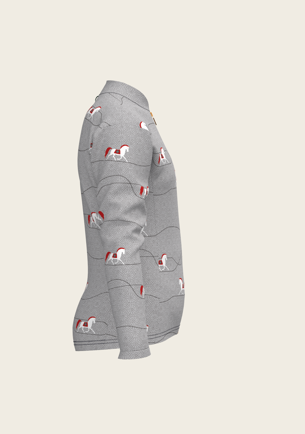 Espoir - Red Horse on Grey Mountain Children's Long Sleeve Shirt