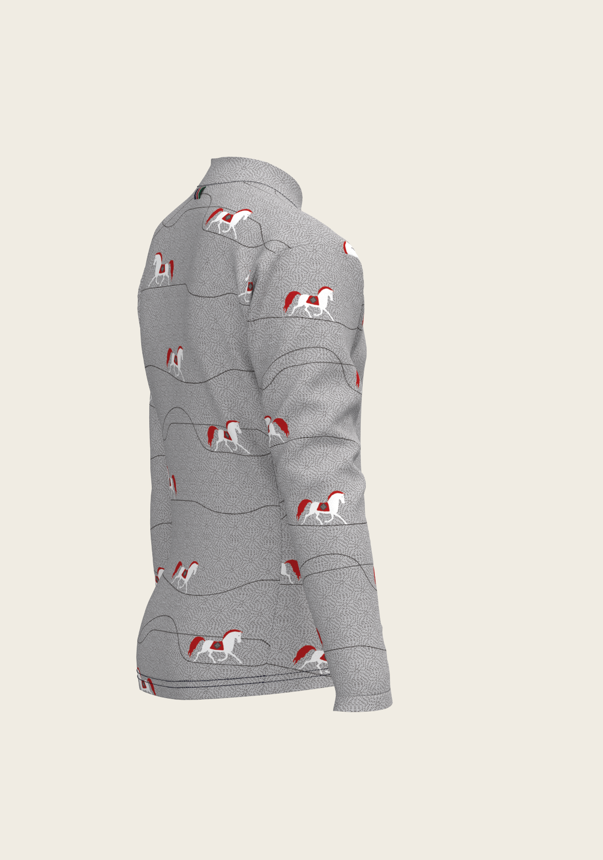 Espoir - Red Horse on Grey Mountain Children's Long Sleeve Shirt