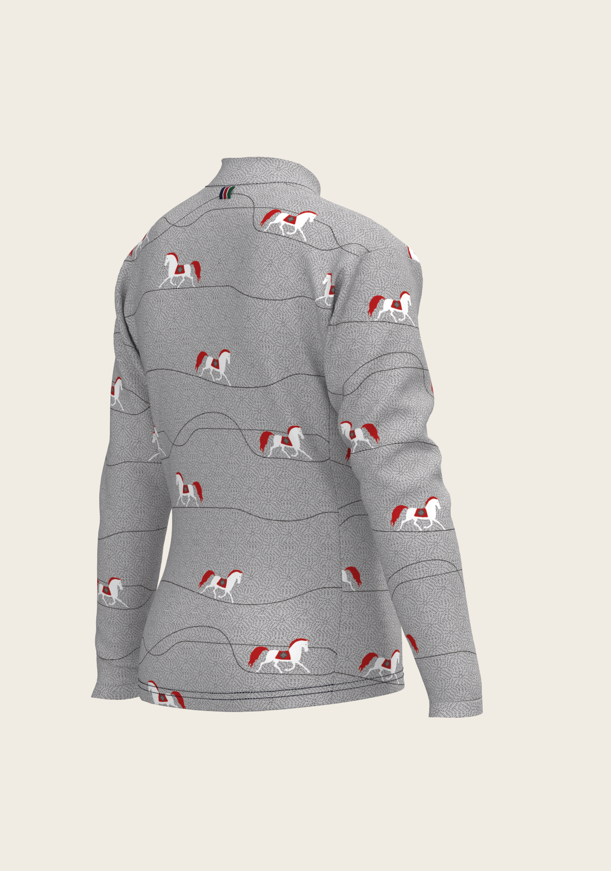 Espoir - Red Horse on Grey Mountain Children's Long Sleeve Shirt