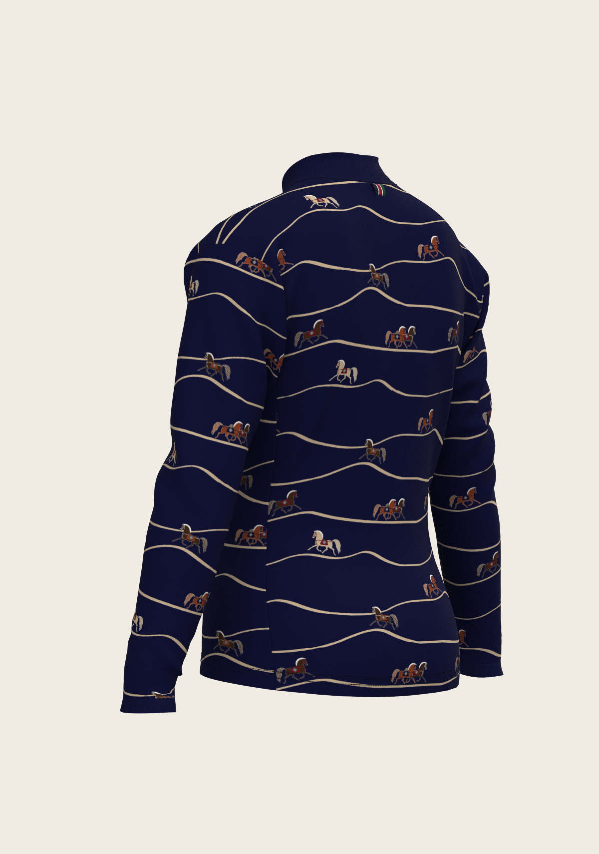 Espoir - Navy Cheval Children's Long Sleeve Shirt