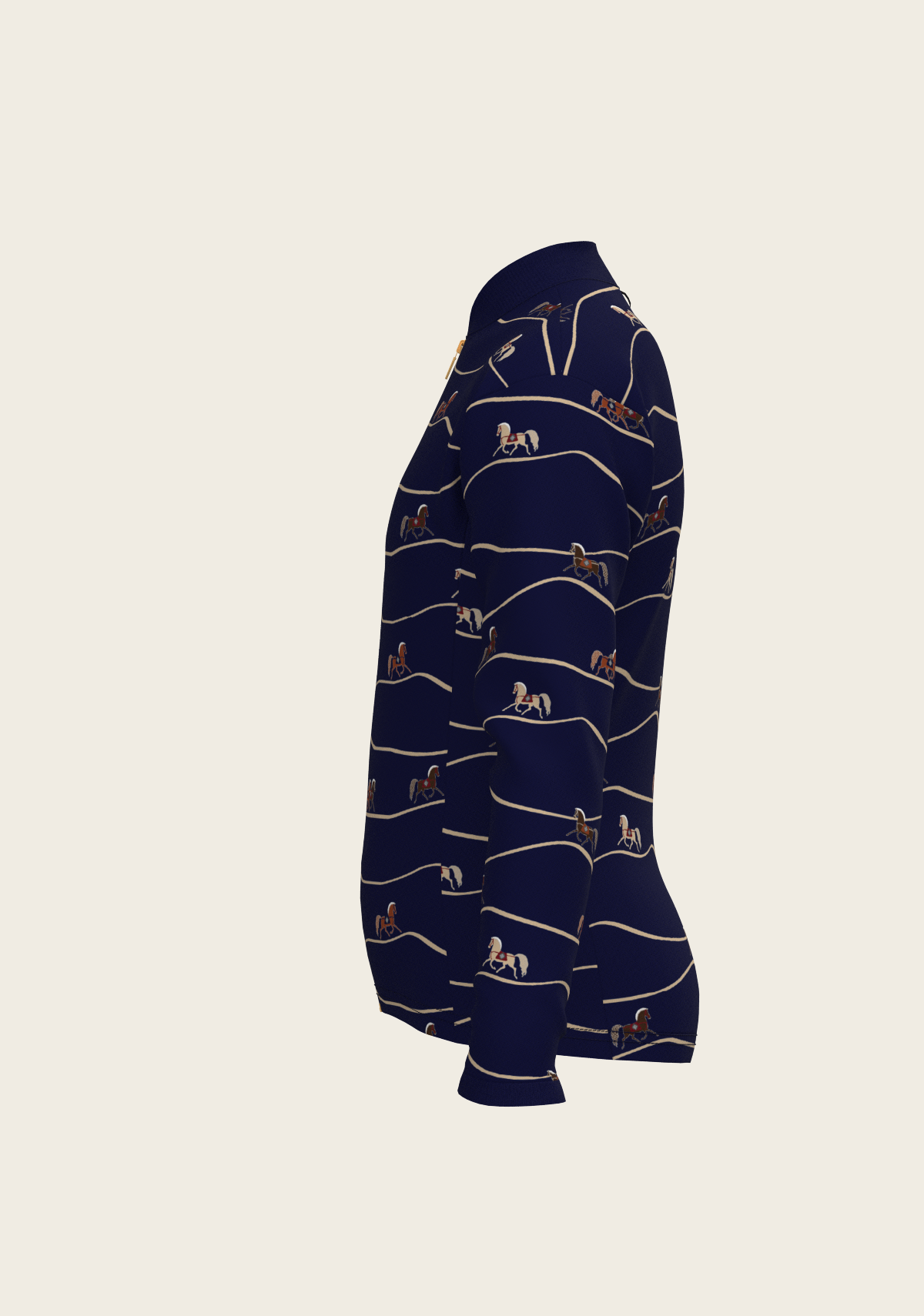 Espoir - Navy Cheval Children's Long Sleeve Shirt