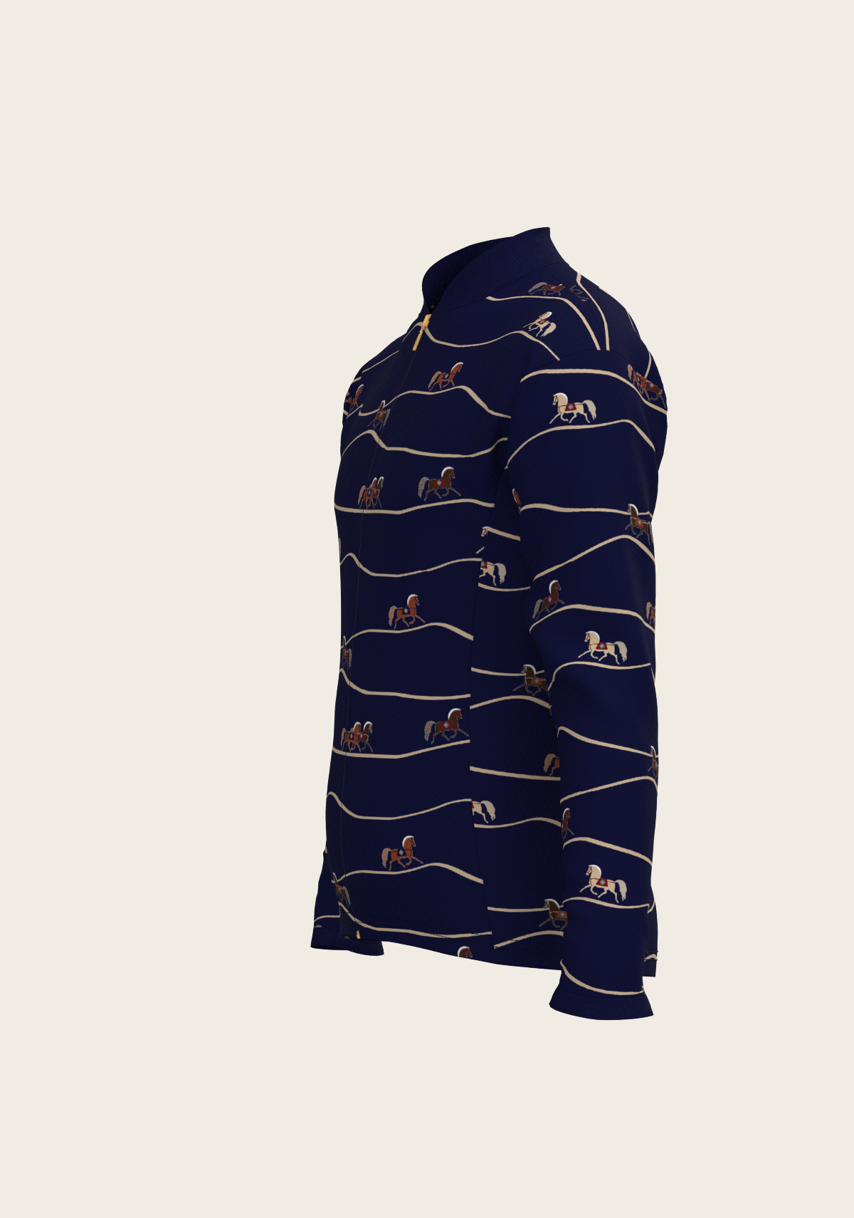 Espoir - Navy Cheval Children's Long Sleeve Shirt