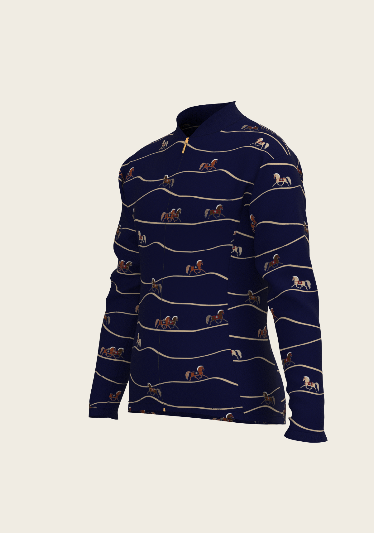 Espoir - Navy Cheval Children's Long Sleeve Shirt