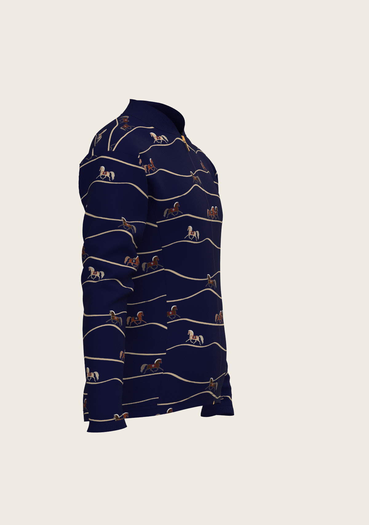 Espoir - Navy Cheval Children's Long Sleeve Shirt