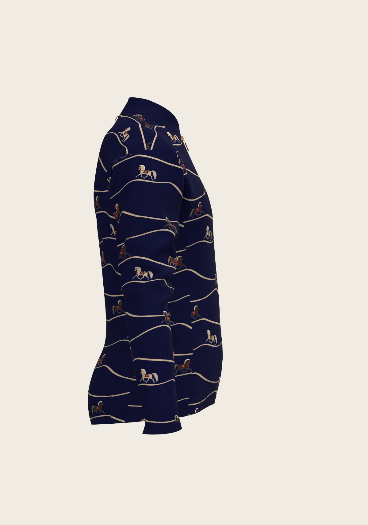 Espoir - Navy Cheval Children's Long Sleeve Shirt