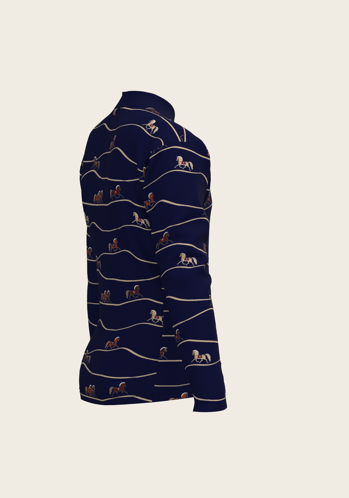 Espoir - Navy Cheval Children's Long Sleeve Shirt