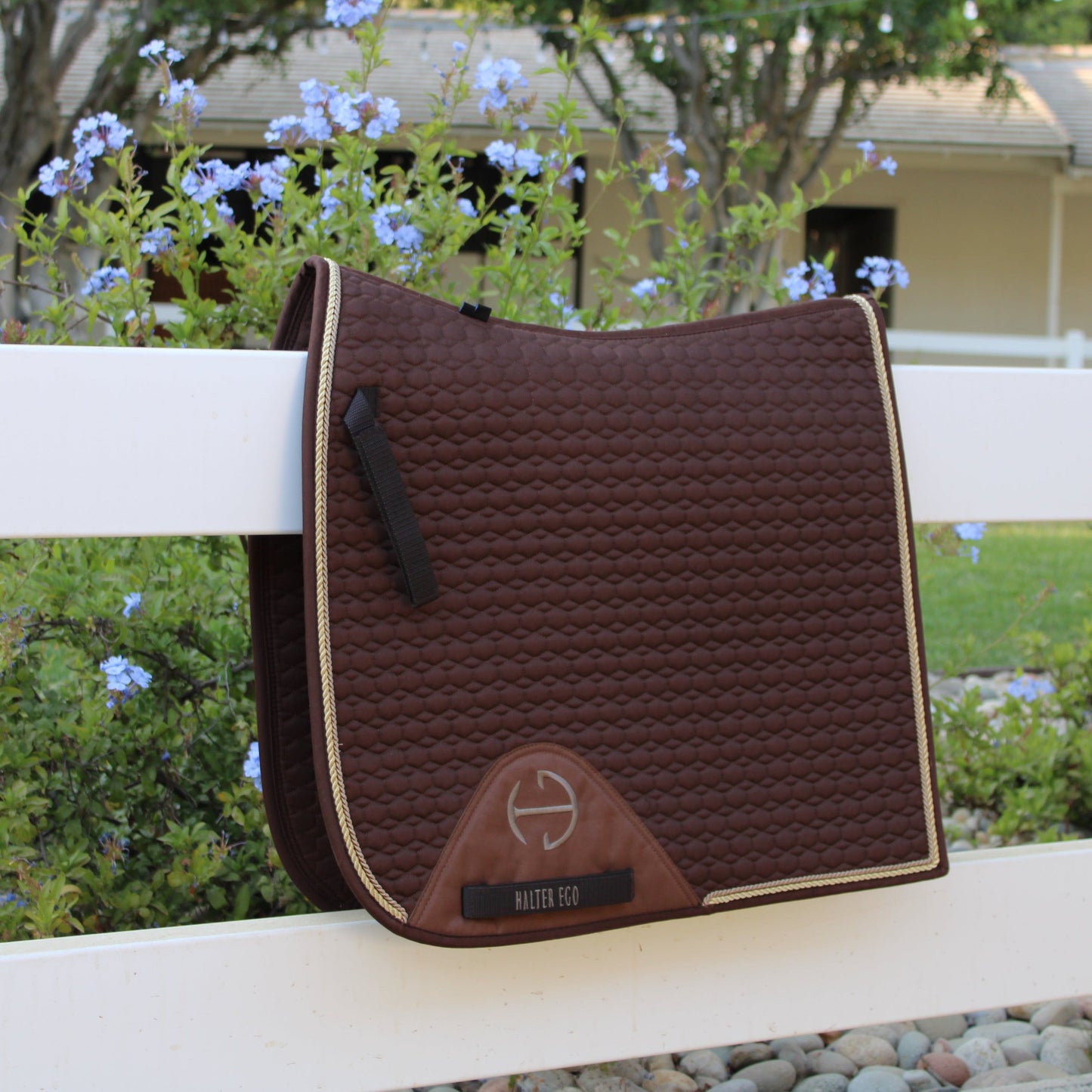 Halter Ego - European Cotton Dressage Saddle Pad - Chocolate