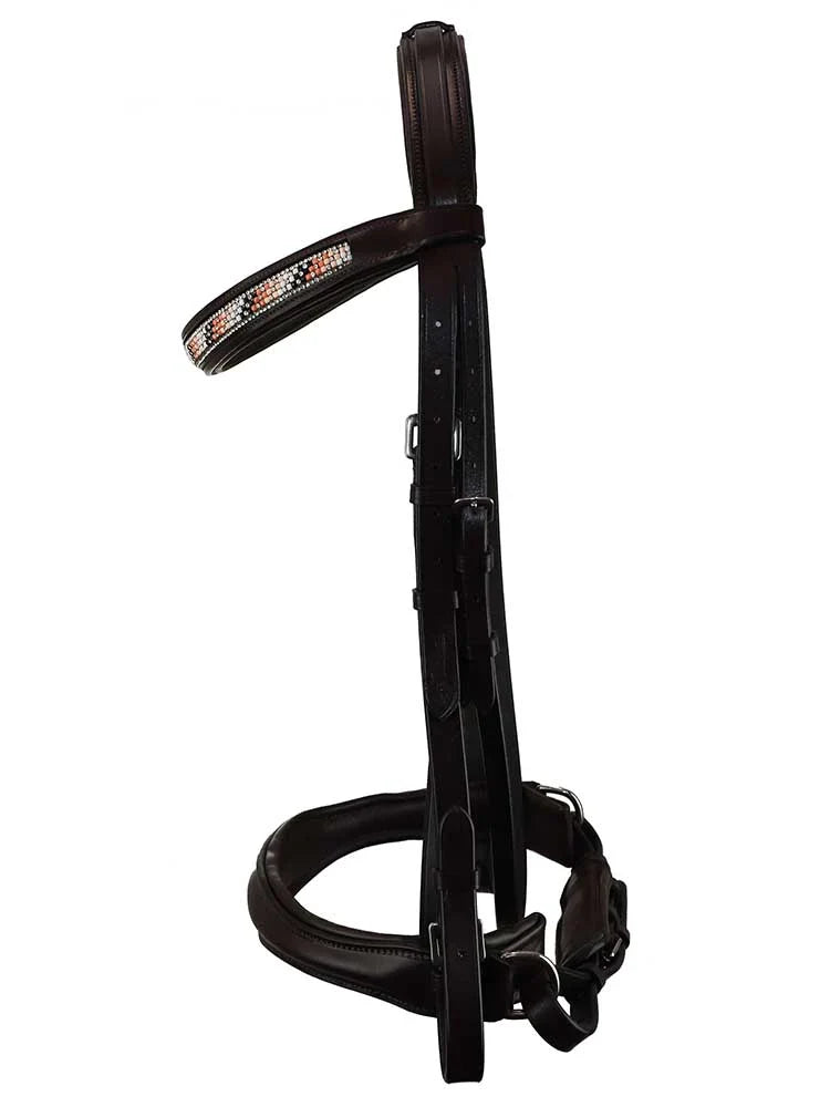 Grewal Equestrian - Cologne Snaffle Bridle with Beaded Browband