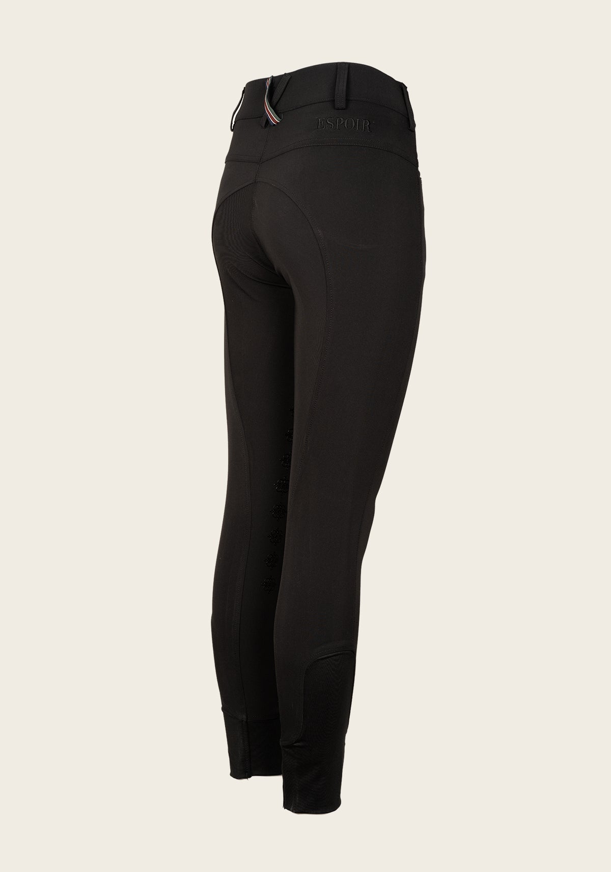 Espoir  - Coquet High Waist Coolmax Black Knee Patch Breeches