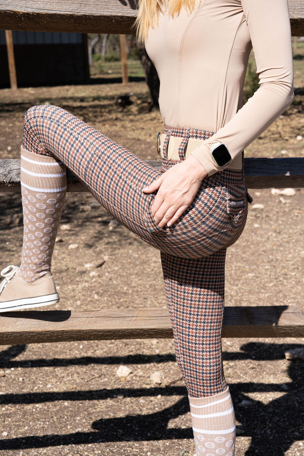Canter Culture - Athletic Breech - English Houndstooth
