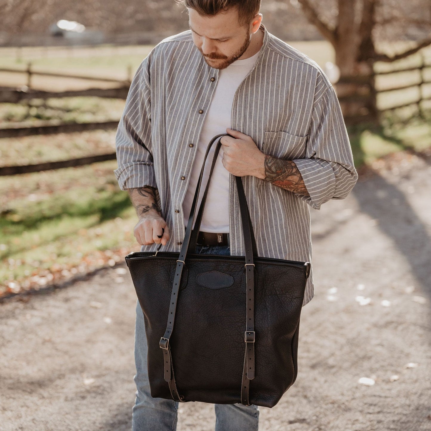 The Local Branch - Leather Crossroads Backpack Tote – USA Made