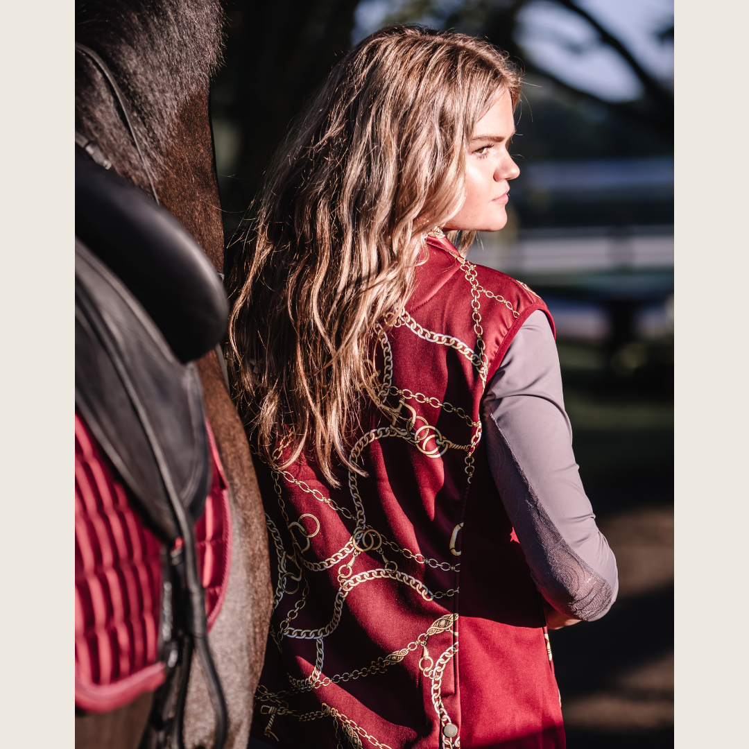 Dressage Queen Dream - Burgundy Print Vest