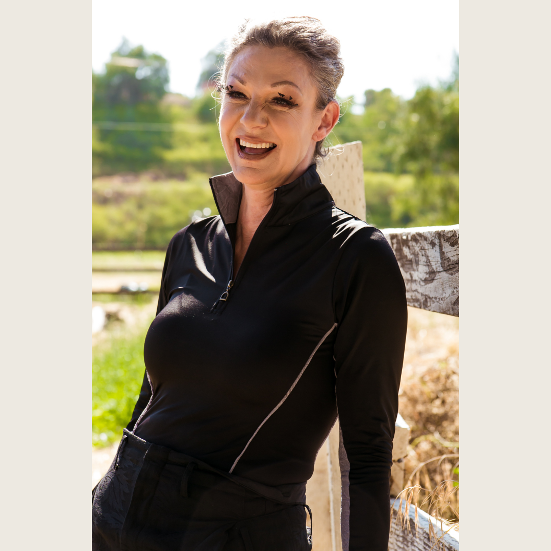 Dressage Queen Dream - Black and Silver Riding Shirt