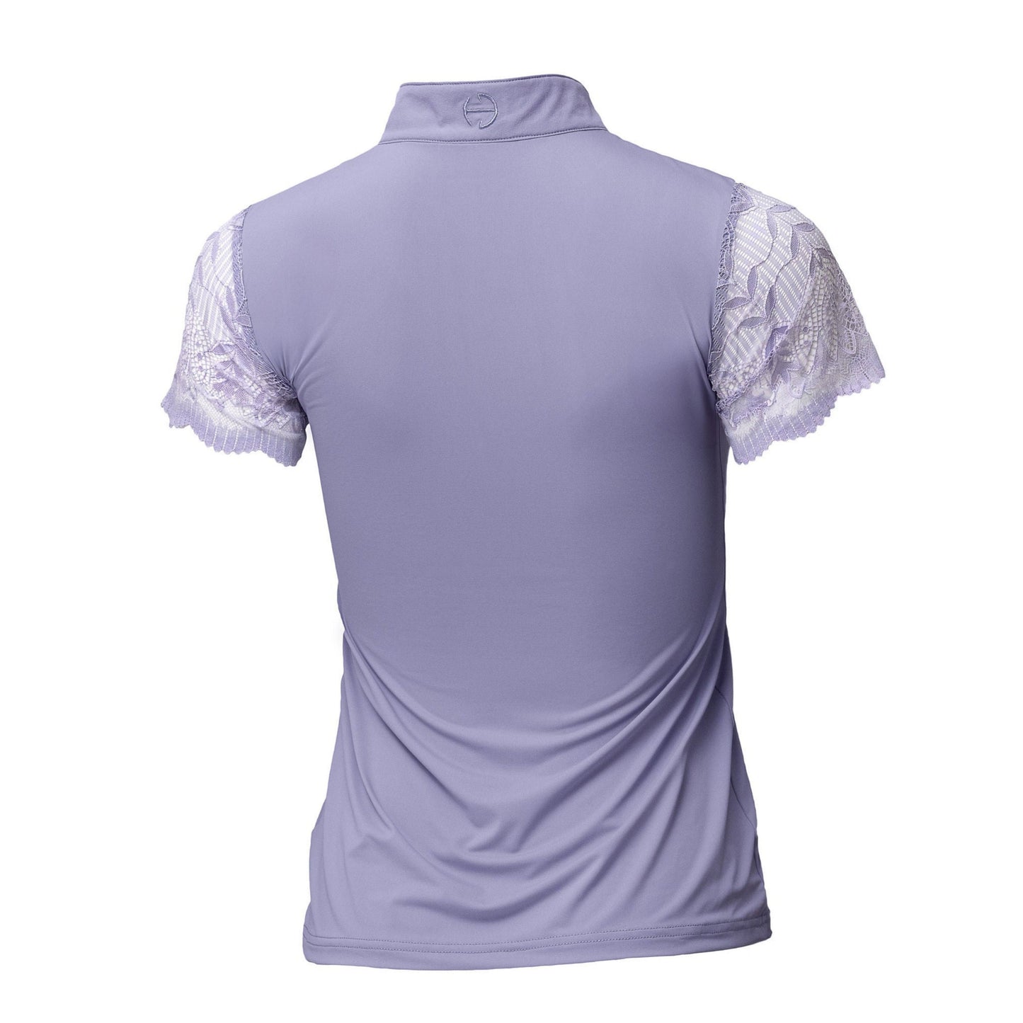 Halter Ego - Charlie Short Sleeve Lace Riding Shirt - Light Amethyst