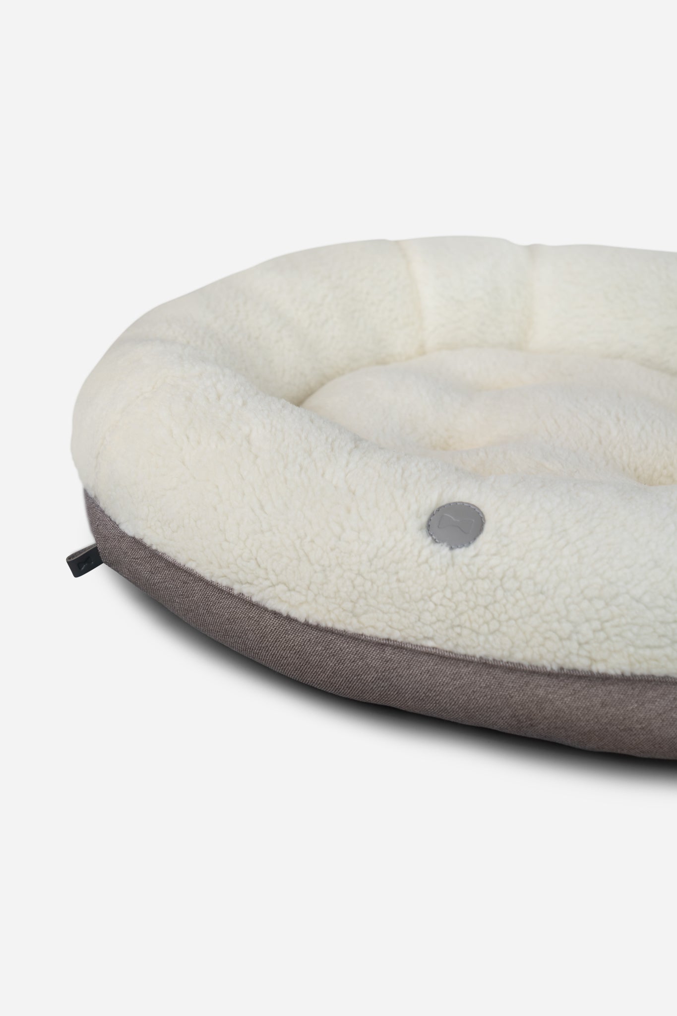 Chester & Lee Furry Beige Donut Dog Bed