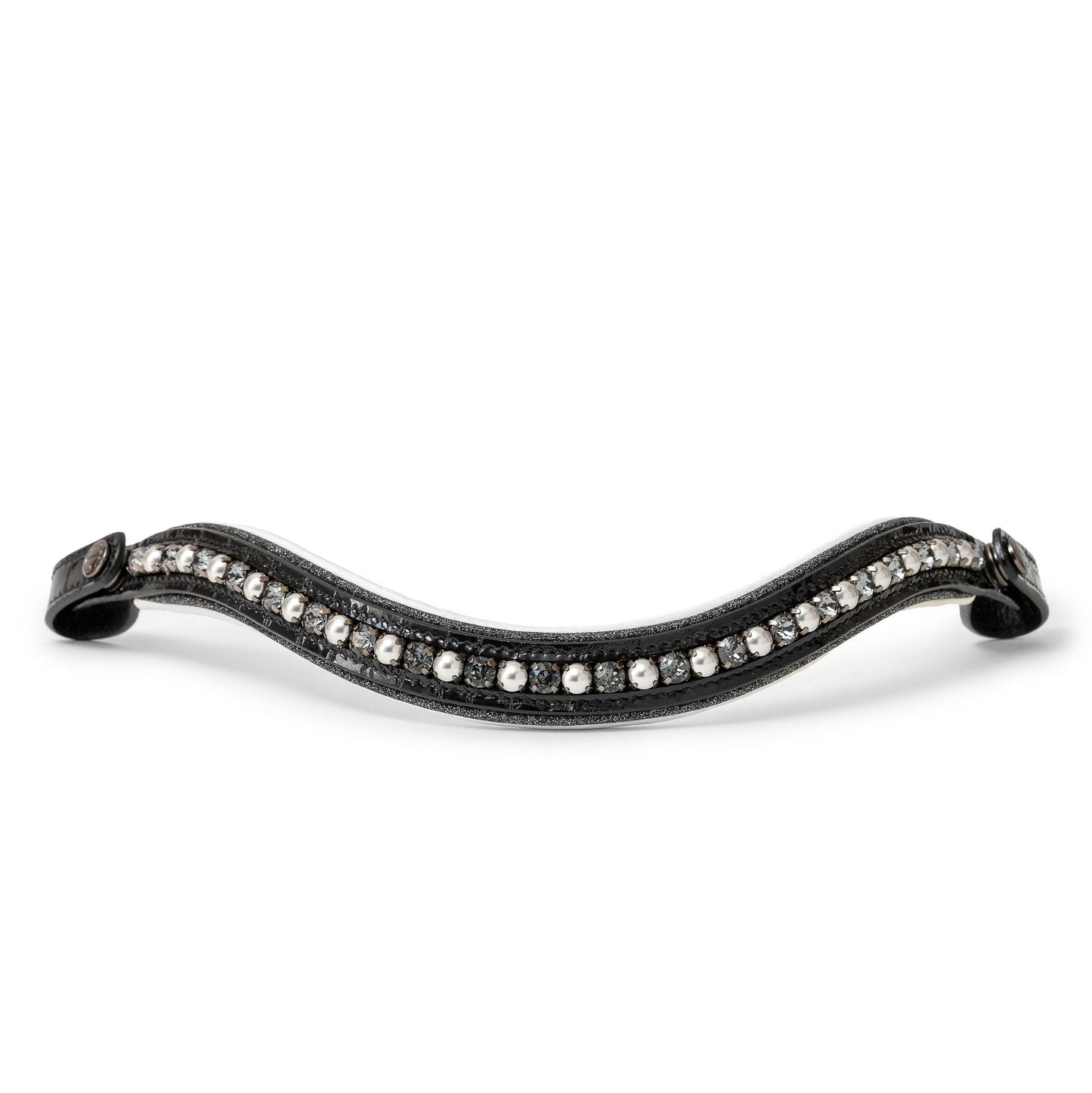 Halter Ego - The Harlow Black Rolled Leather Double Bridle