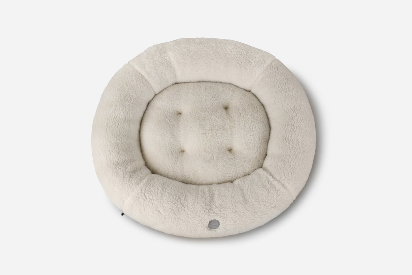 Chester & Lee Furry Beige Donut Dog Bed