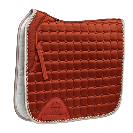 Halter Ego - Satin Classic Dressage Saddle Pad - Rust