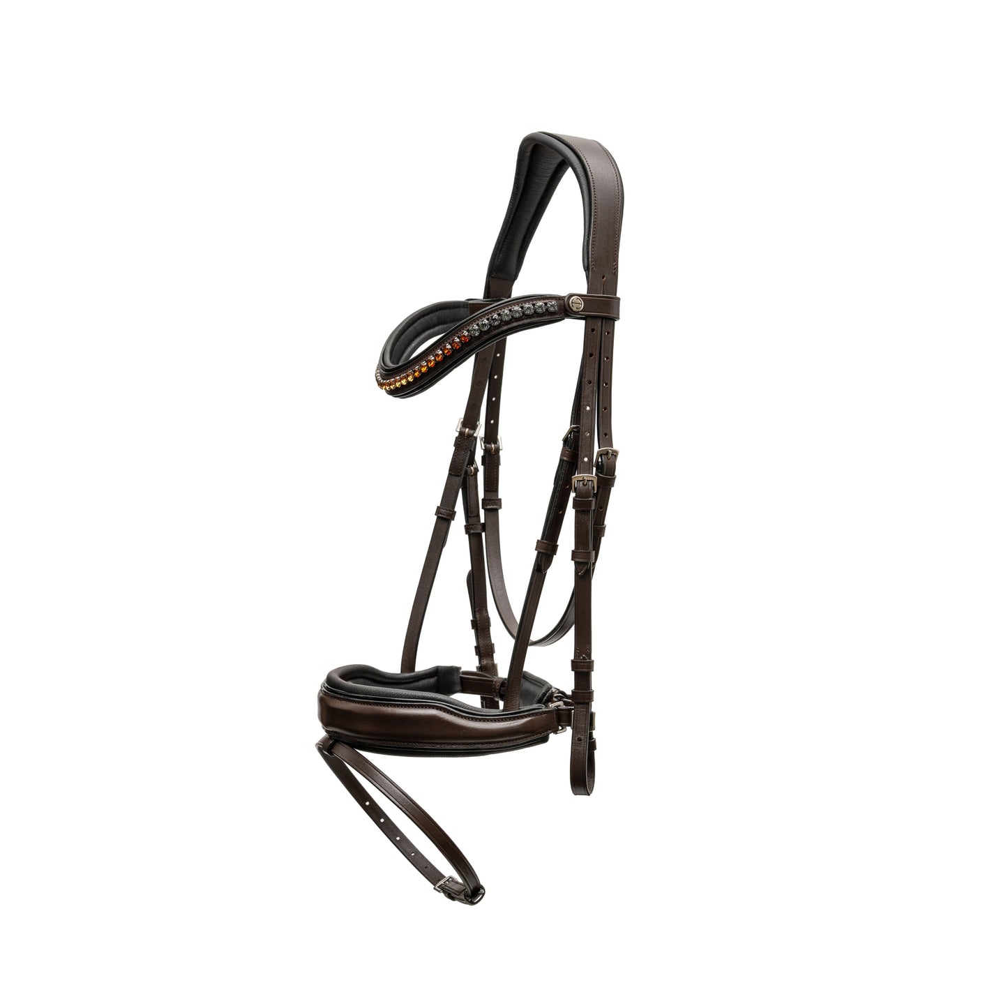 Halter Ego - The Sarah - Maple Brown Leather Snaffle Bridle with Removable Flash