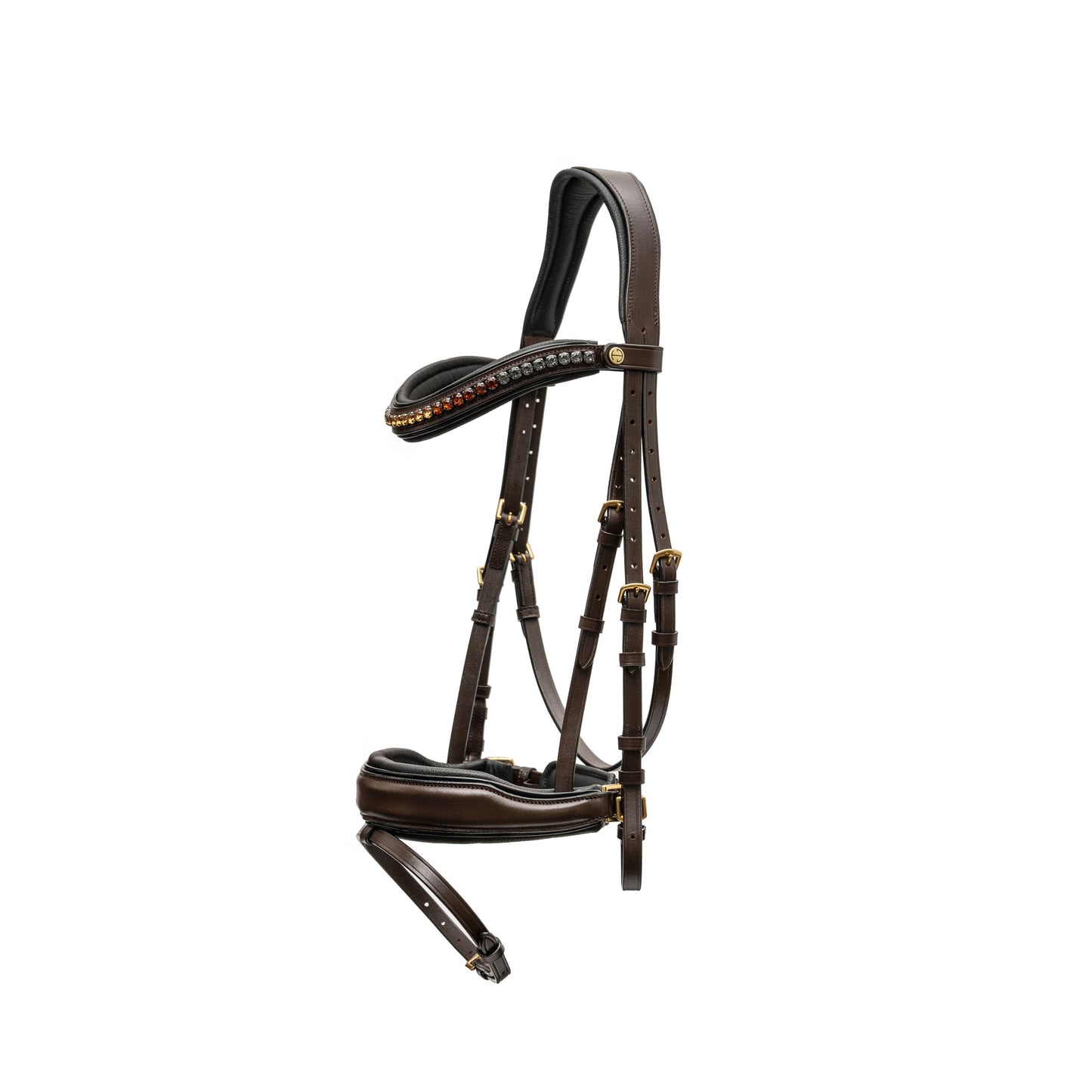 Halter Ego - The Sarah - Maple Brown Leather Snaffle Bridle with Removable Flash