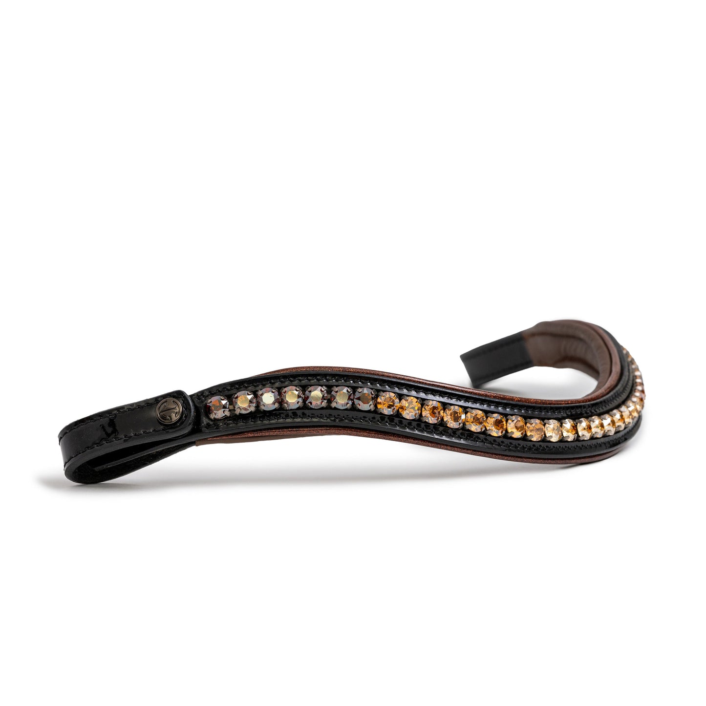 Halter Ego - The Palermo Black Patent Leather Snaffle with Brown Padding