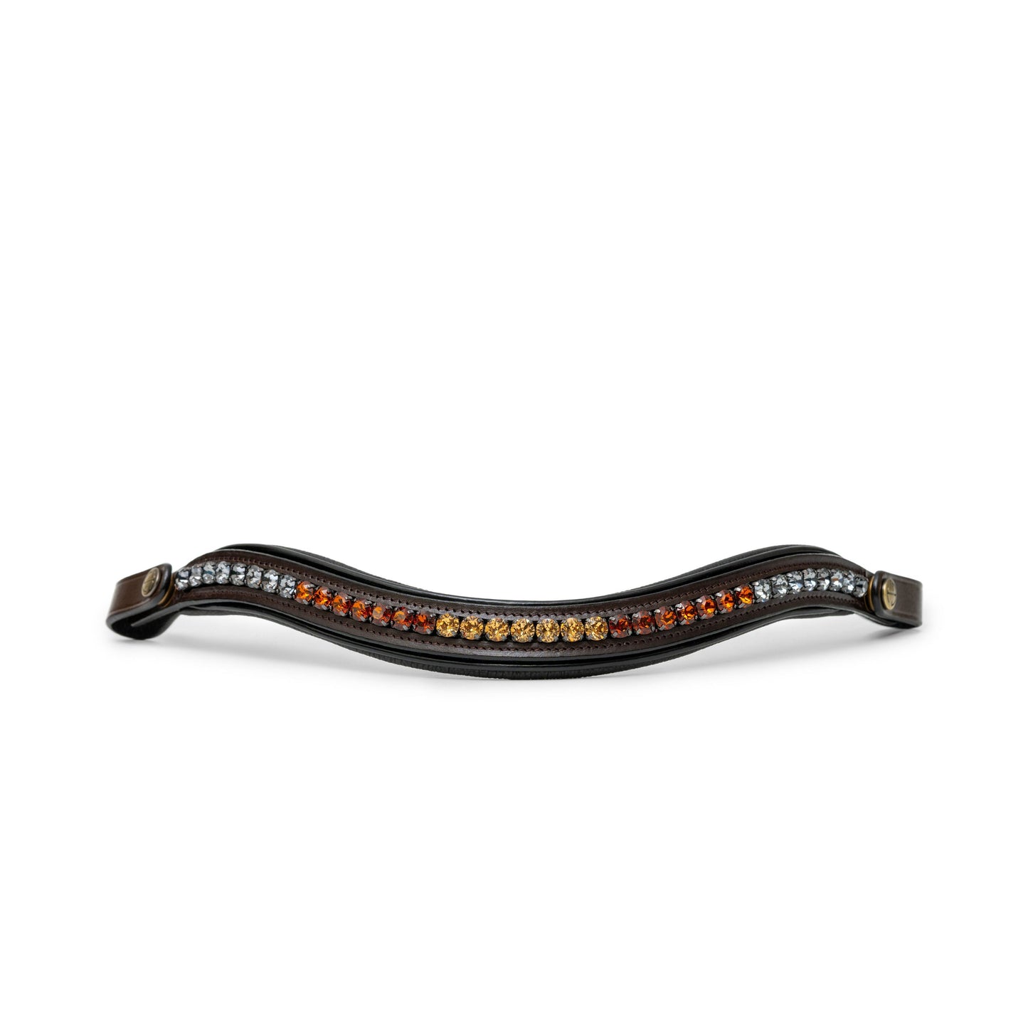 Halter Ego - The Sarah - Maple Brown Leather Snaffle Bridle with Removable Flash