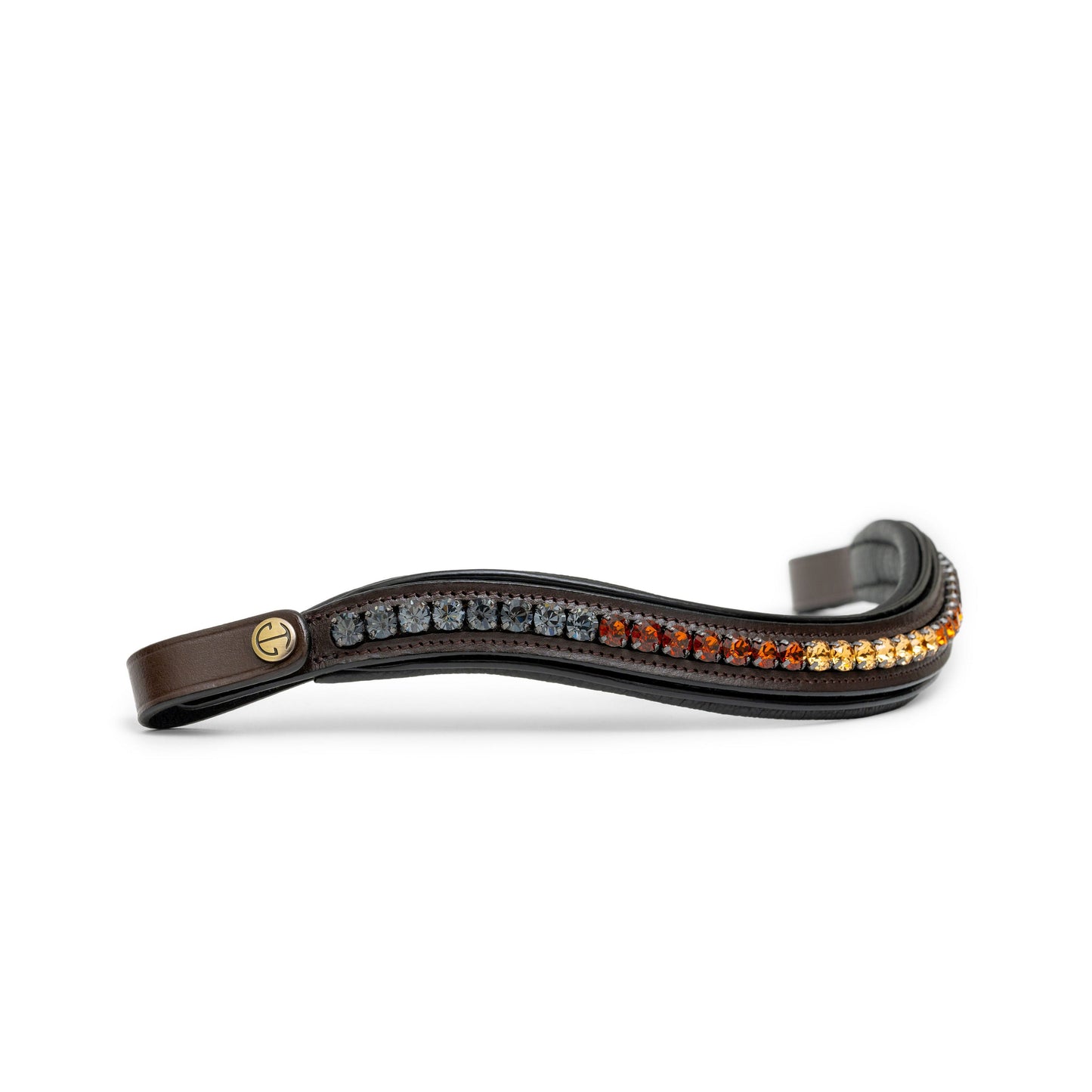 Halter Ego - The Sarah - Maple Brown Leather Snaffle Bridle with Removable Flash