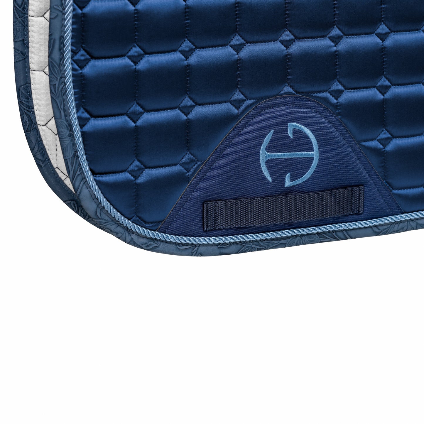 Halter Ego - Romance Collection Satin Classic Dressage Saddle Pad (Full) - Prussian Blue