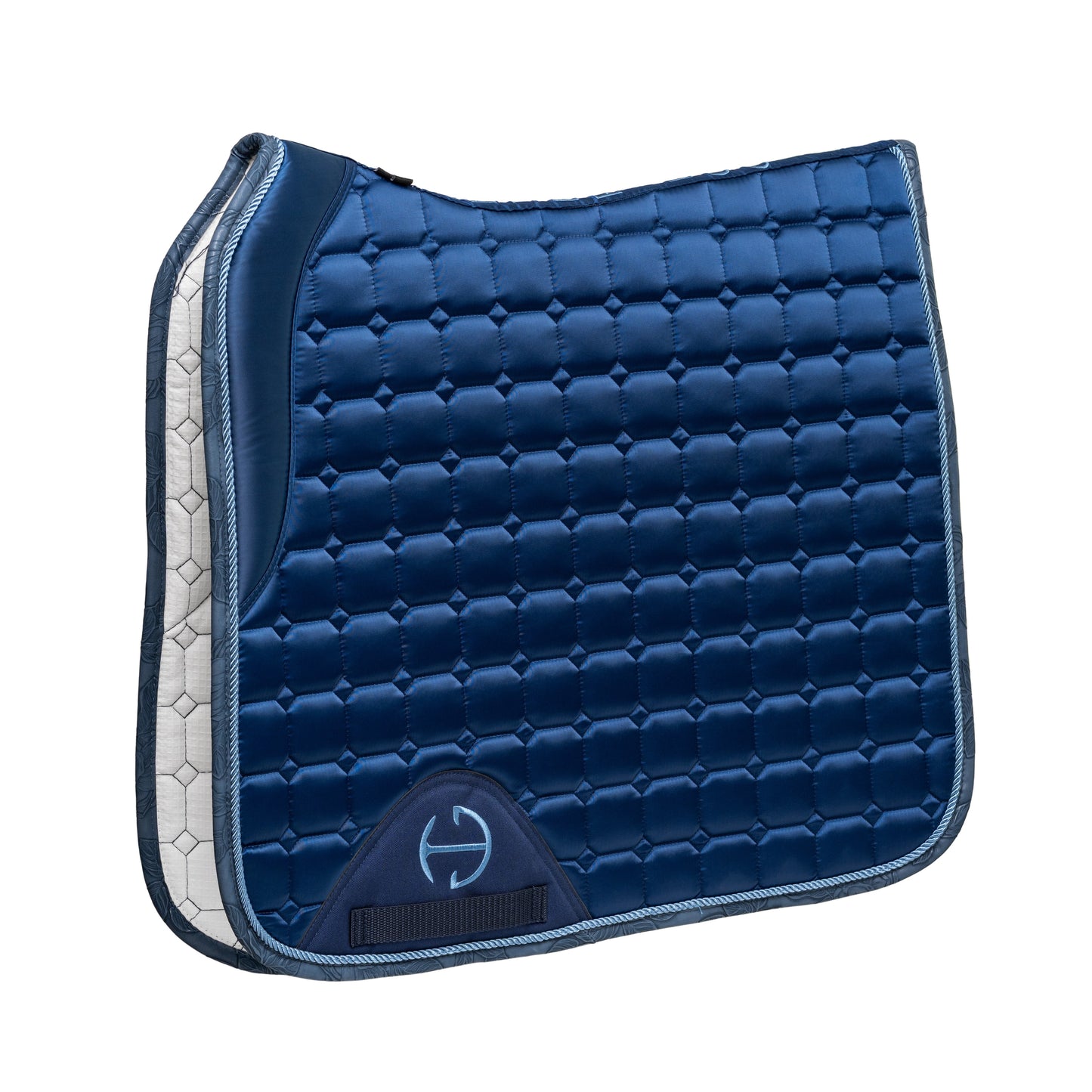 Halter Ego - Romance Collection Satin Classic Dressage Saddle Pad (Full) - Prussian Blue