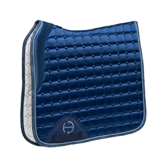 Halter Ego - Romance Collection Satin Classic Dressage Saddle Pad (Full) - Prussian Blue