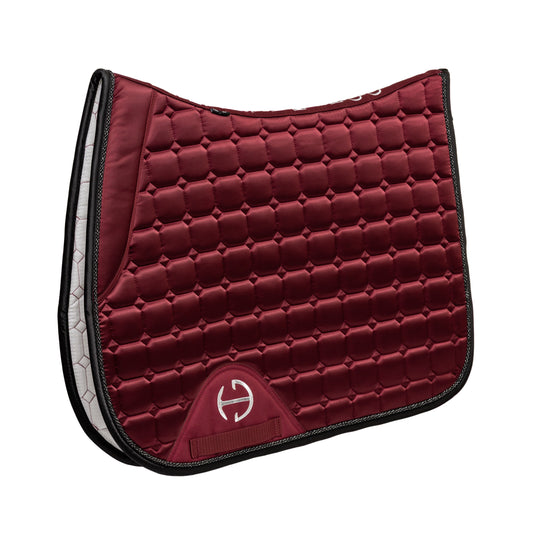 Halter Ego - Satin Classic Jump Saddle Pad - Crimson Rose