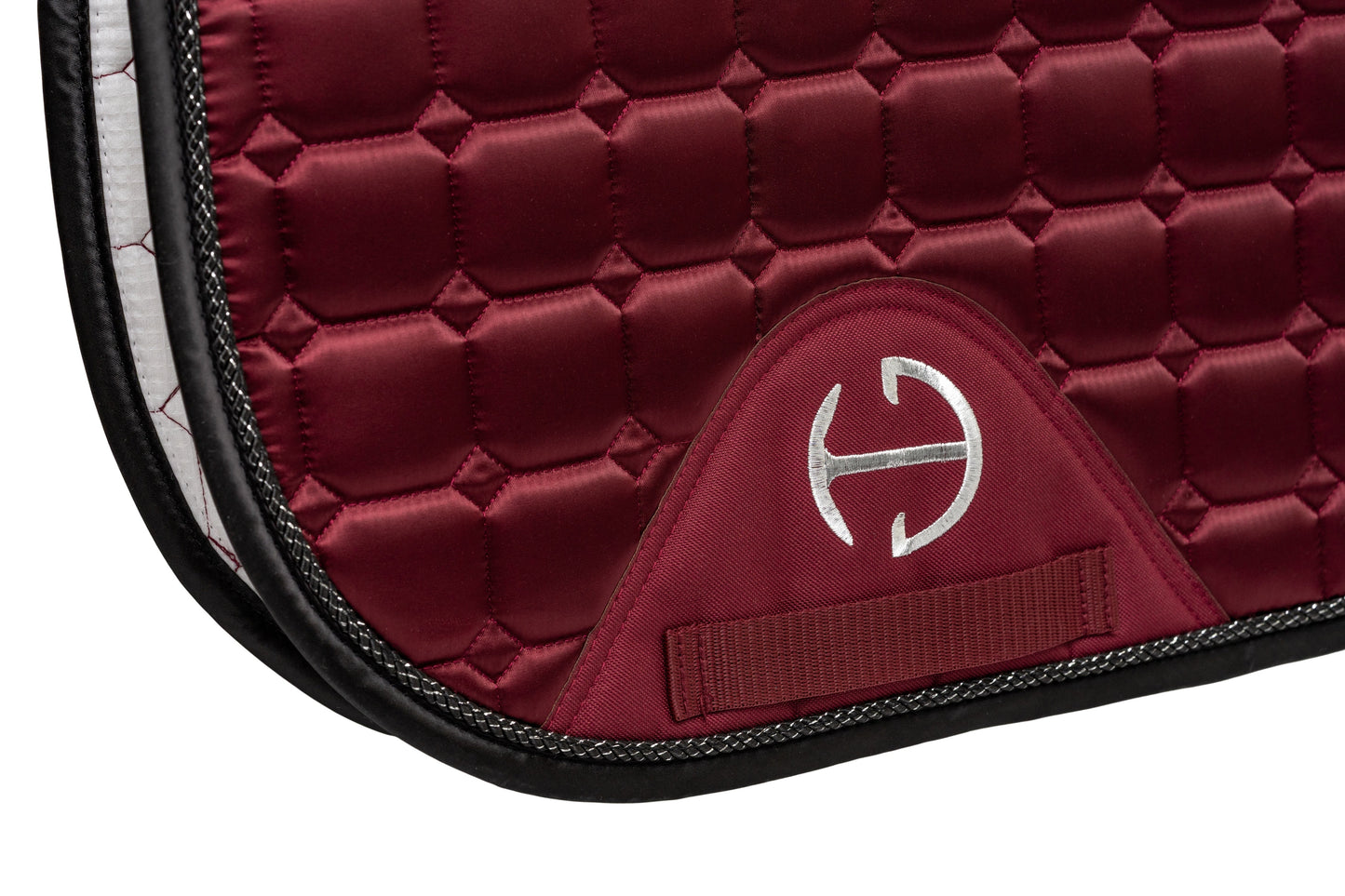 Halter Ego - Satin Classic Jump Saddle Pad - Crimson Rose