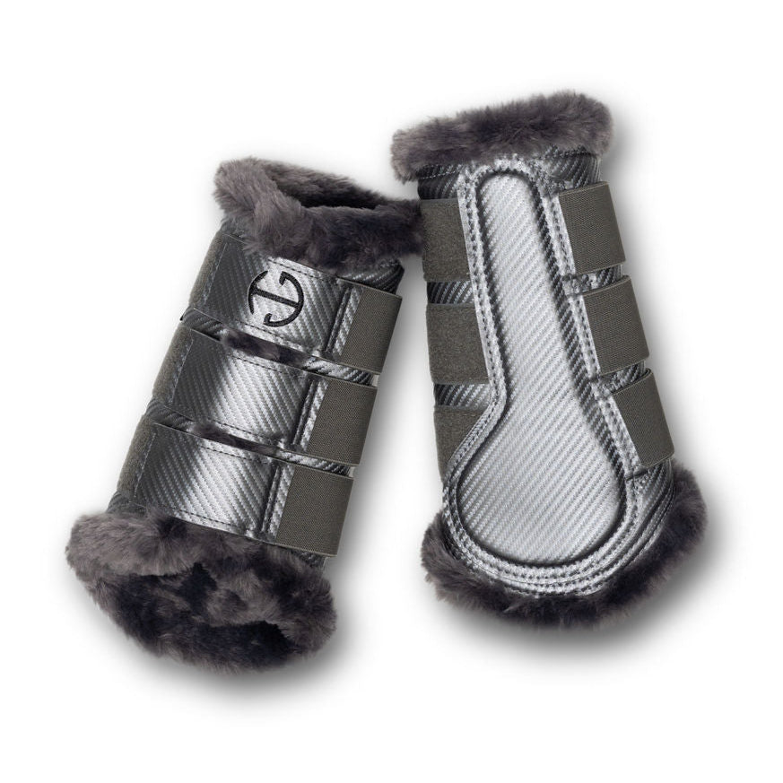 Halter Ego - Metallics Collection: Carbon Tech Brushing Boots - Platinum