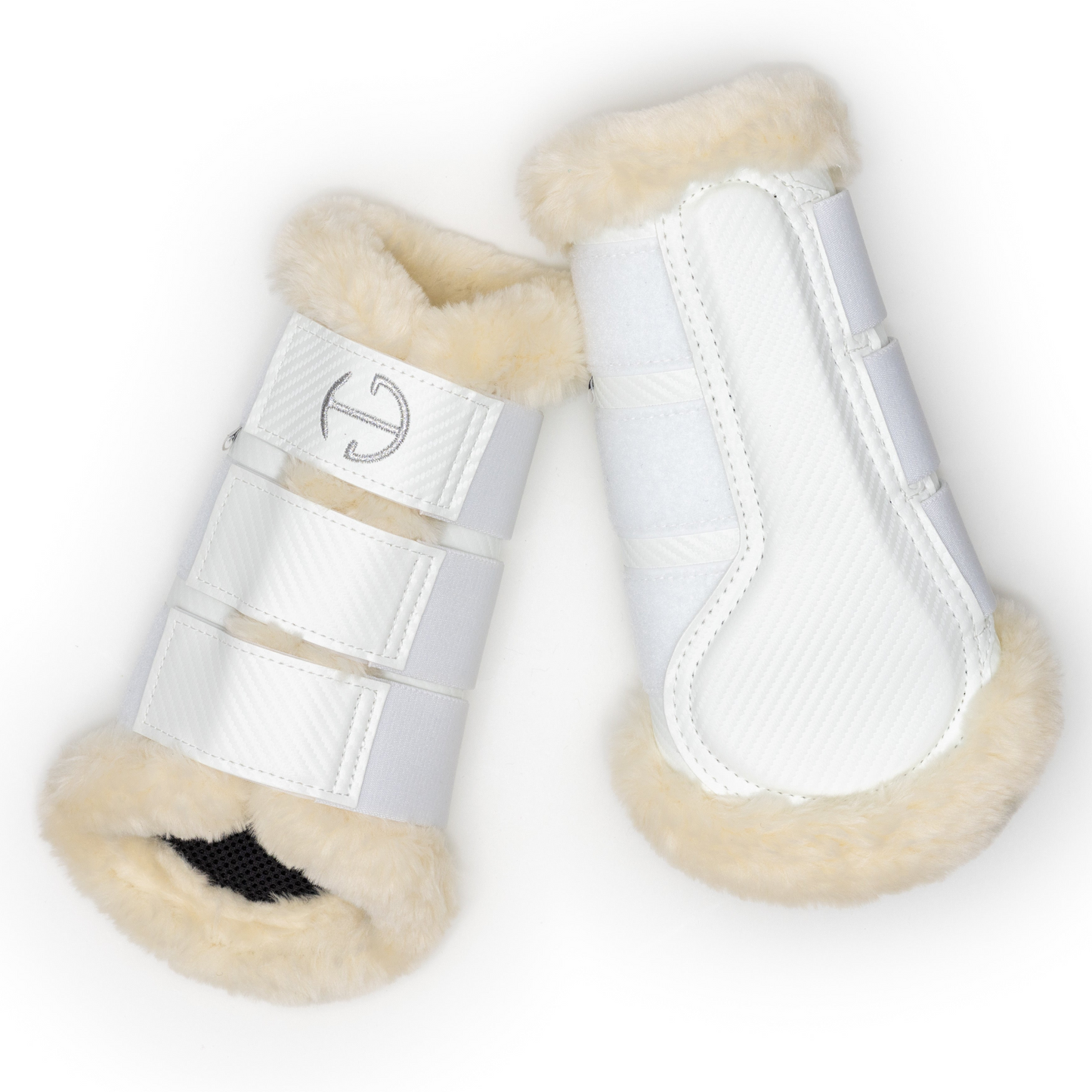 Halter Ego - Carbon Tech Collection MESH LINED Brushing Boots - White / Natural