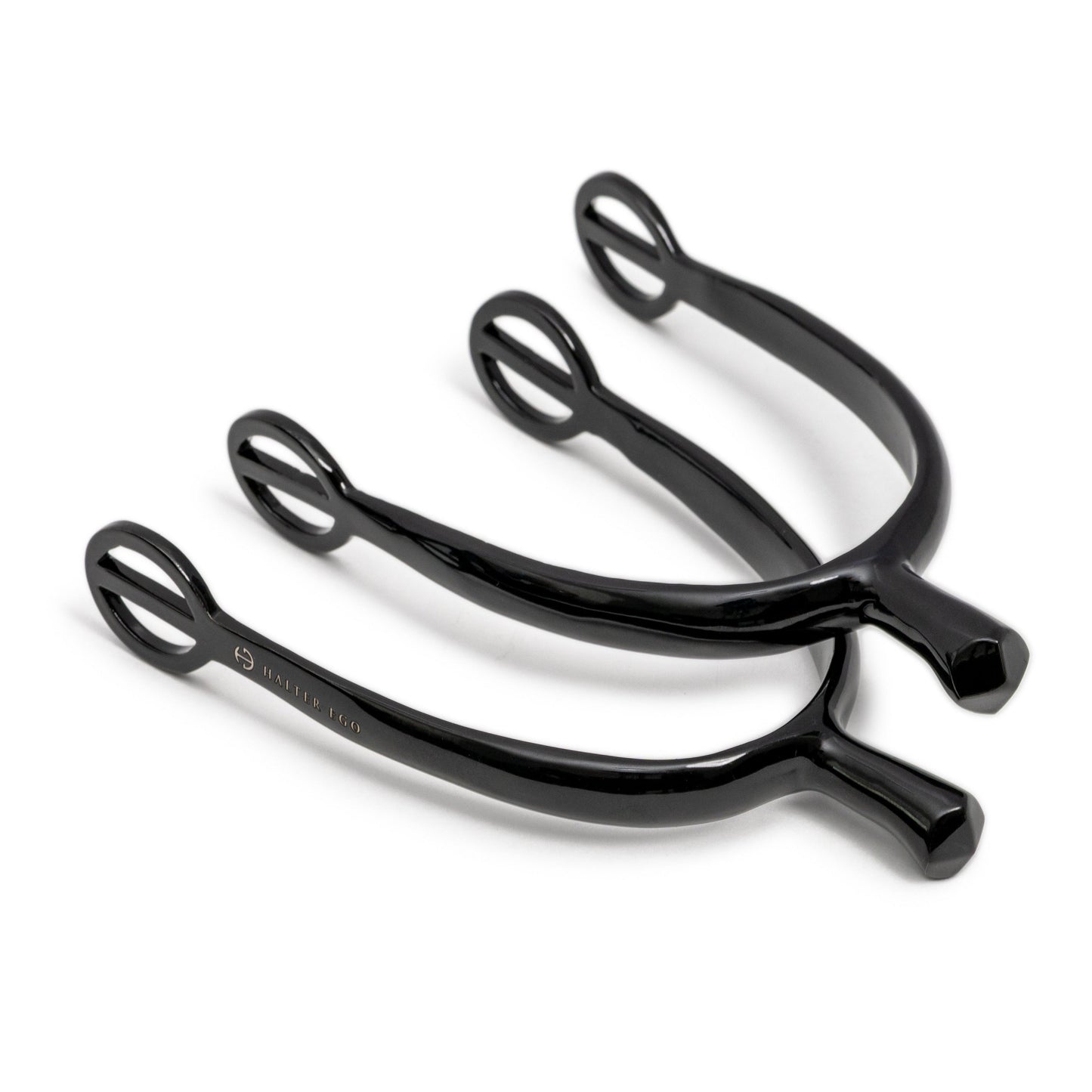 Halter Ego - Gloss Black Spurs With 3D Shank