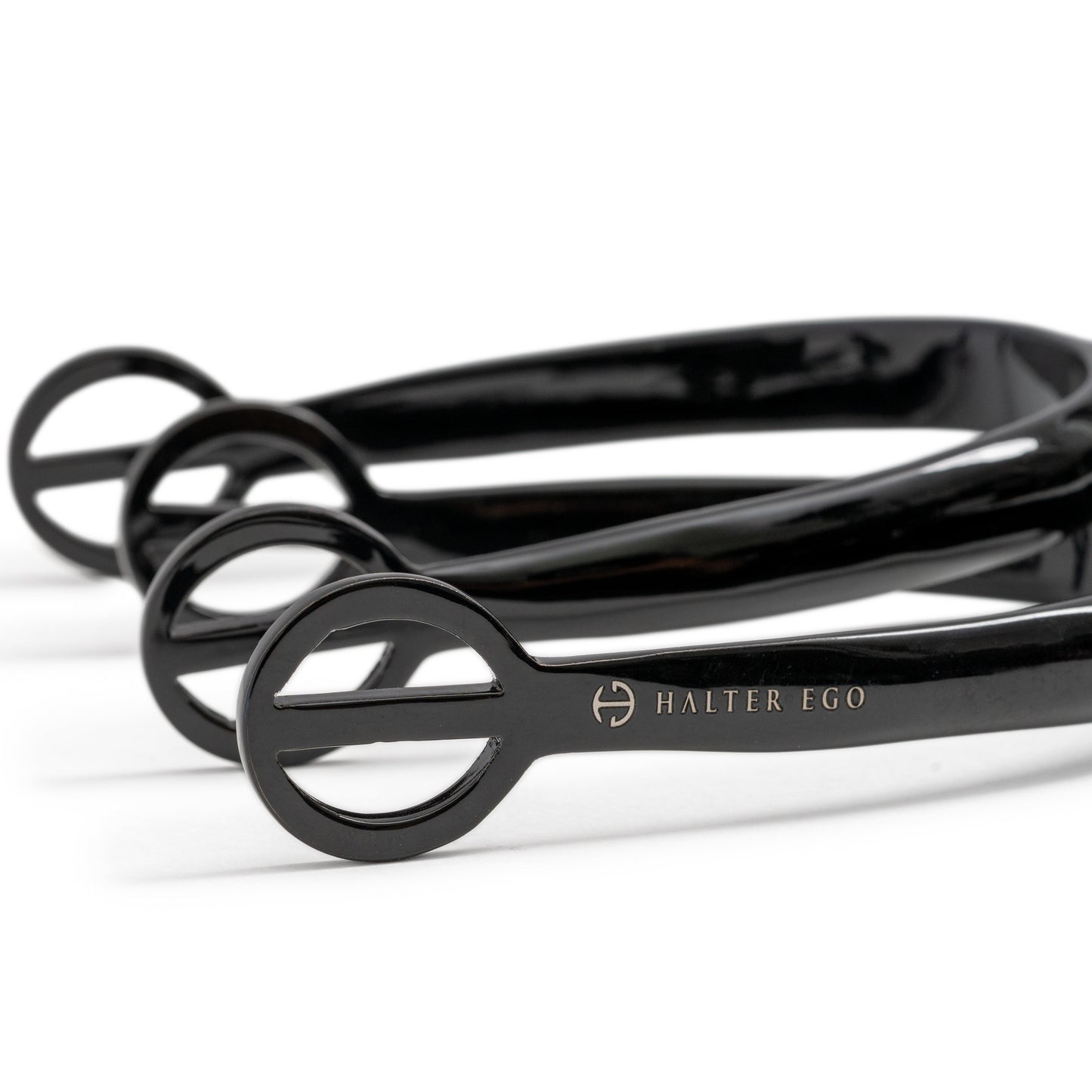Halter Ego - Gloss Black Spurs With 3D Shank