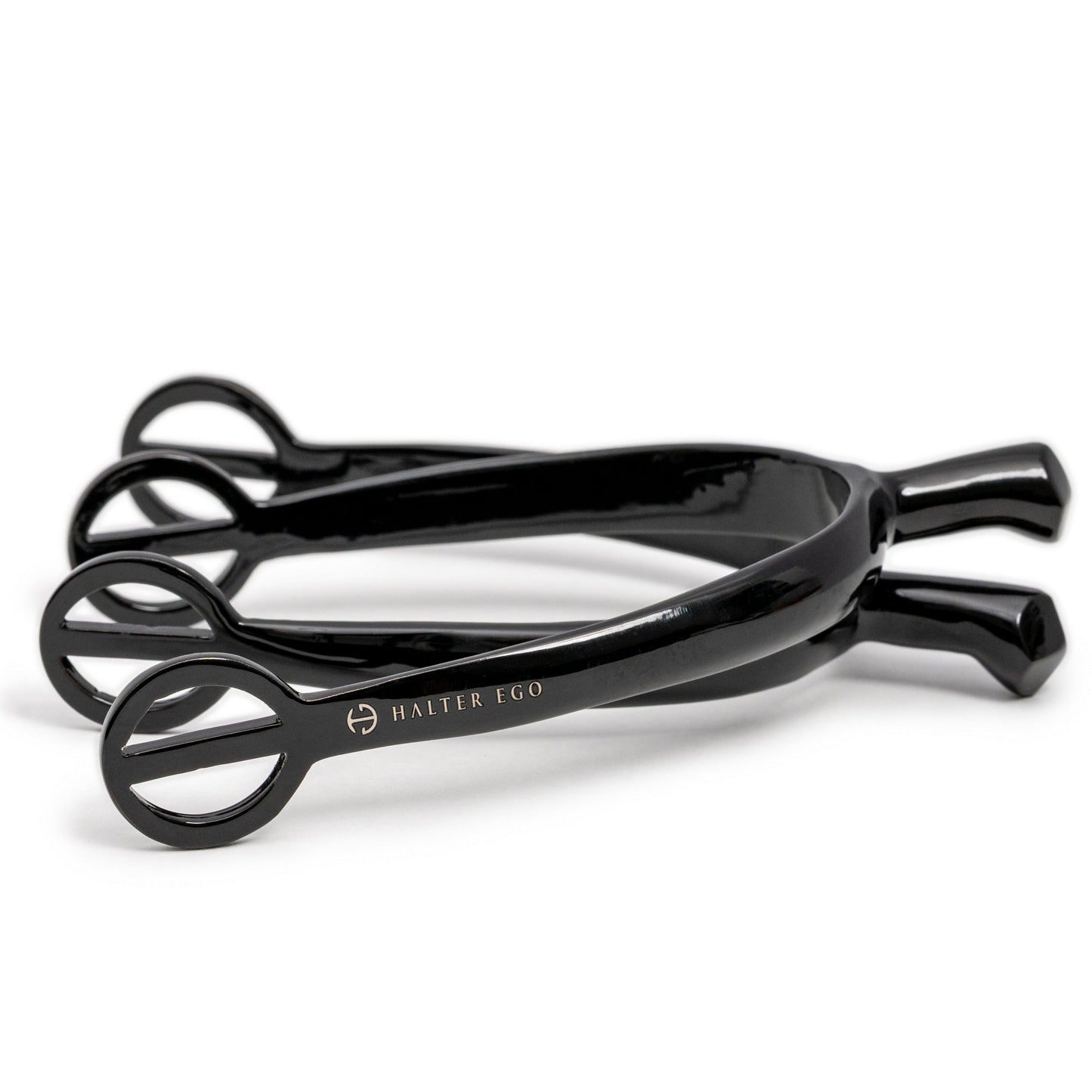 Halter Ego - Gloss Black Spurs With 3D Shank