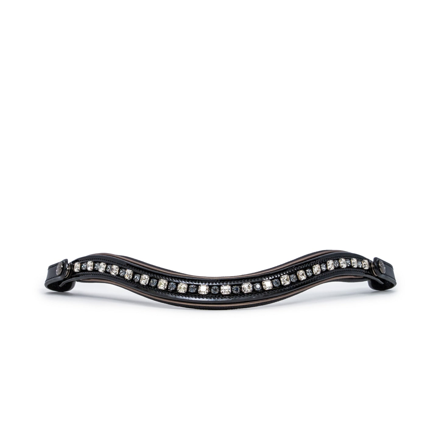 Halter Ego - Ocala Black Patent Leather Snaffle Bridle With Removable Flash