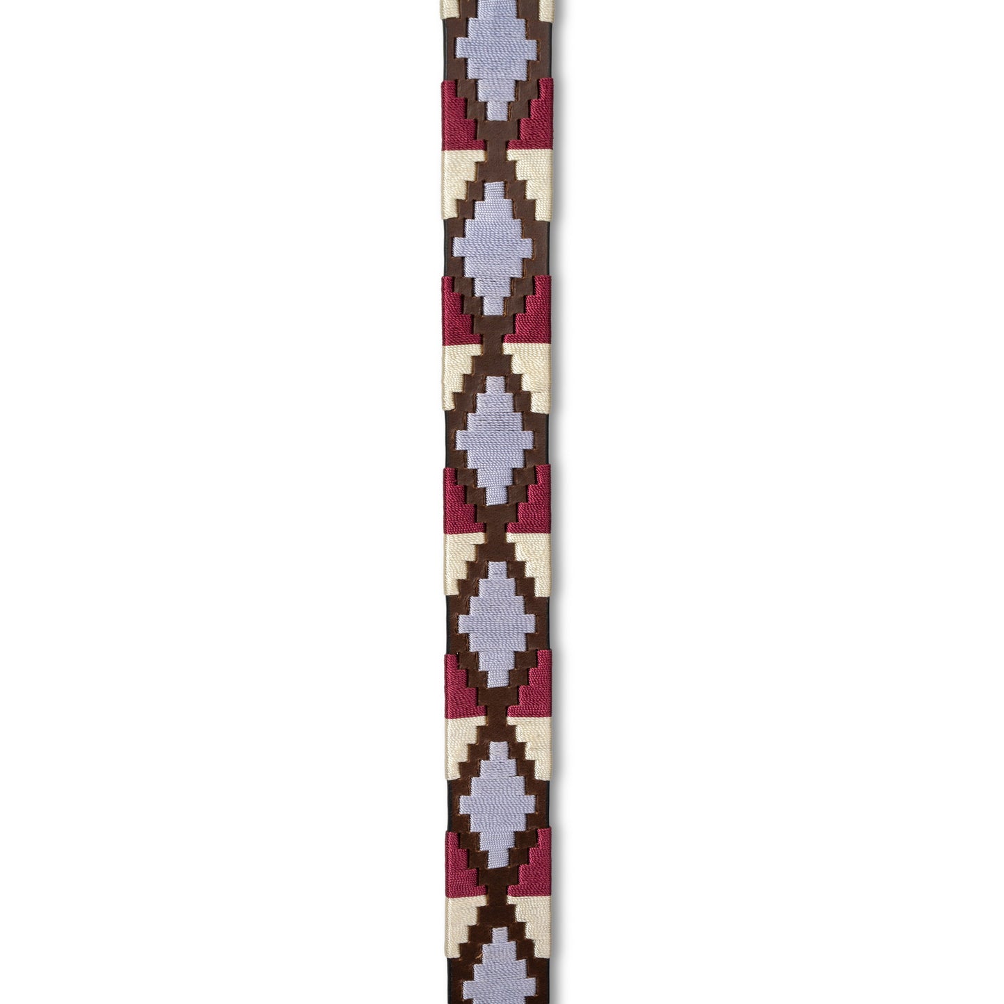 Halter Ego - Viñedo  Burgundy, Lavender Ice Blue, Brown & Ivory Brown Leather Polo Belt