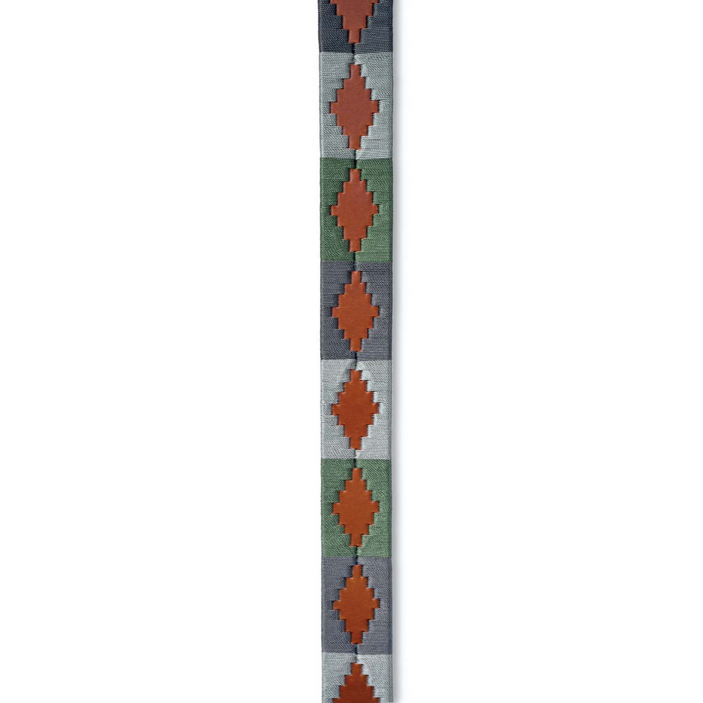 Halter Ego - El Valle  - Sage Green, Willow & Silver Cognac Leather Polo Belt