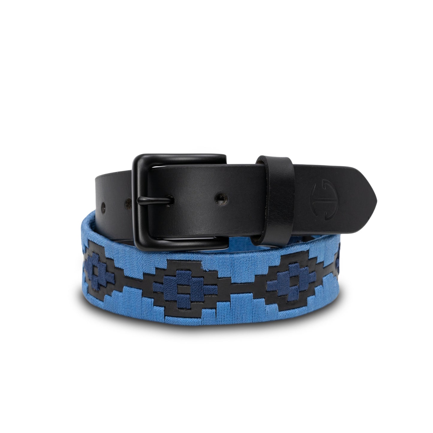 Halter Ego - Azul Nocturno - Midnight  & Sky Blue Black Leather Polo Belt