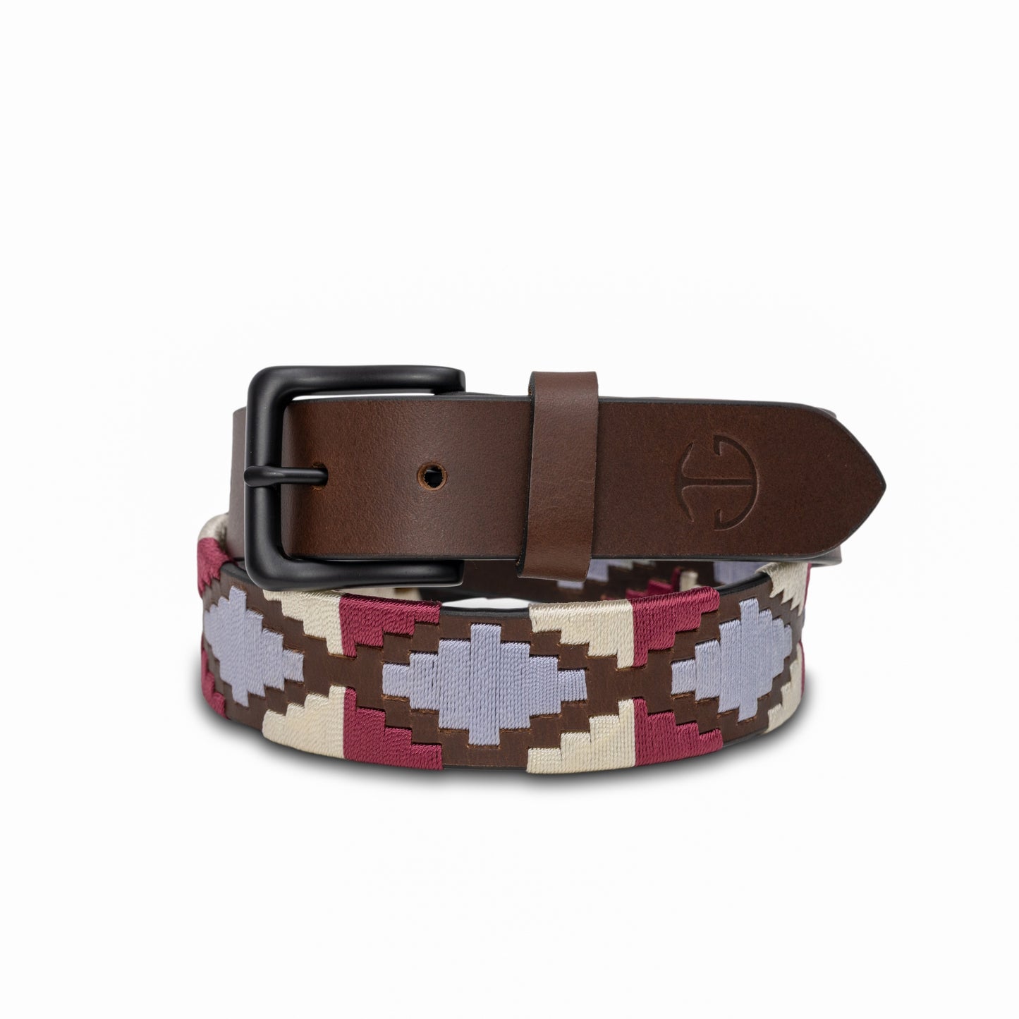 Halter Ego - Viñedo  Burgundy, Lavender Ice Blue, Brown & Ivory Brown Leather Polo Belt