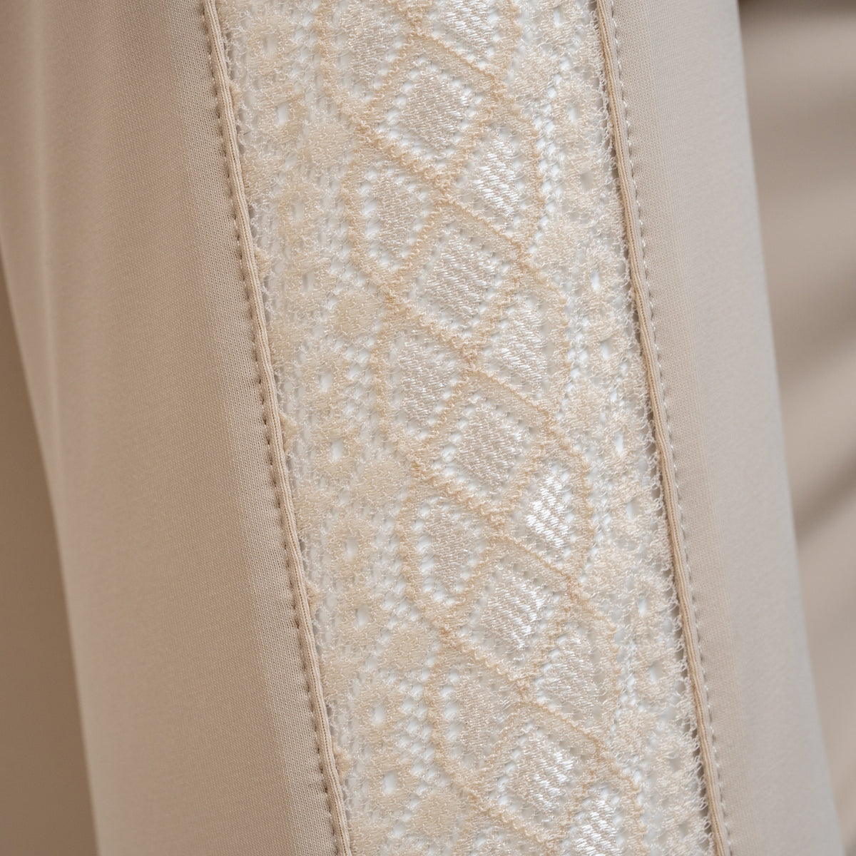 Halter Ego - Annabelle - Long Sleeve Lace Riding Top - Latte