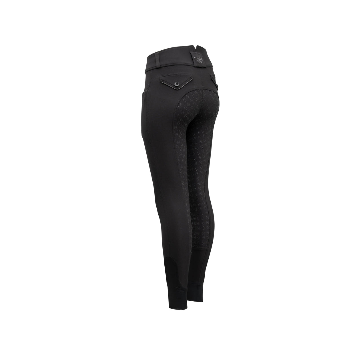 Halter Ego - Evolution Mystique Full Seat Breeches - Smoky Black with Gunmetal - HIGH WAISTED
